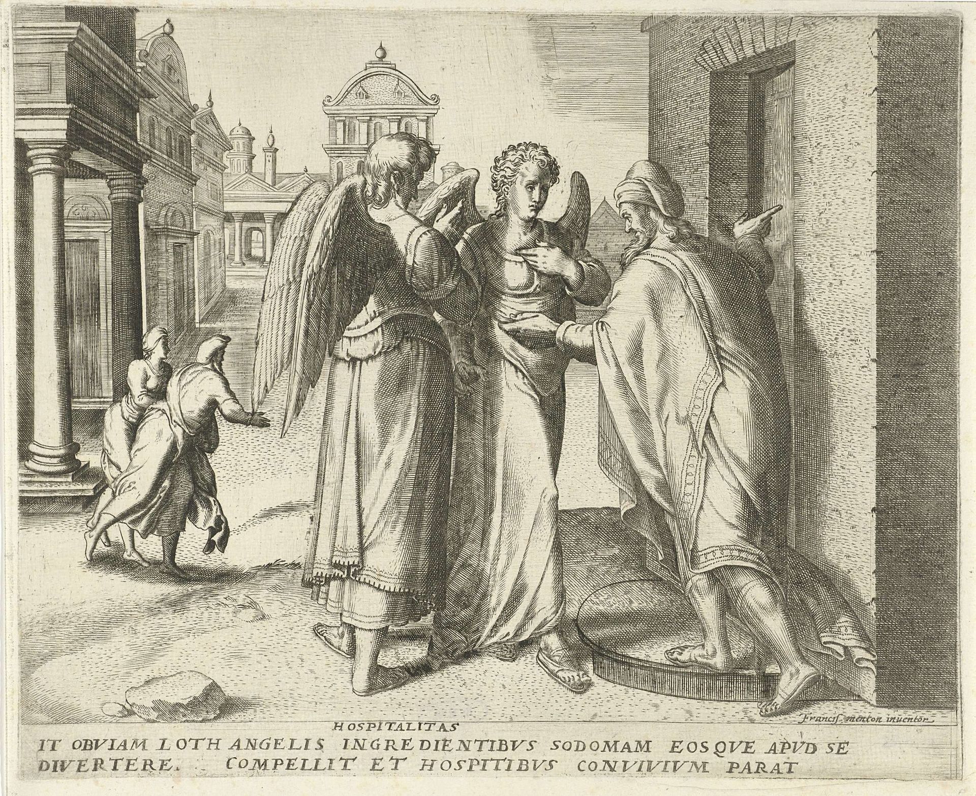Lot en de twee engelen by Anonymous