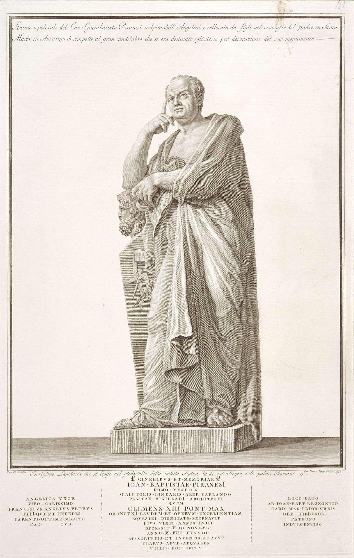 Portrait of Giovanni Battista Piranesi by Francesco Piranesi