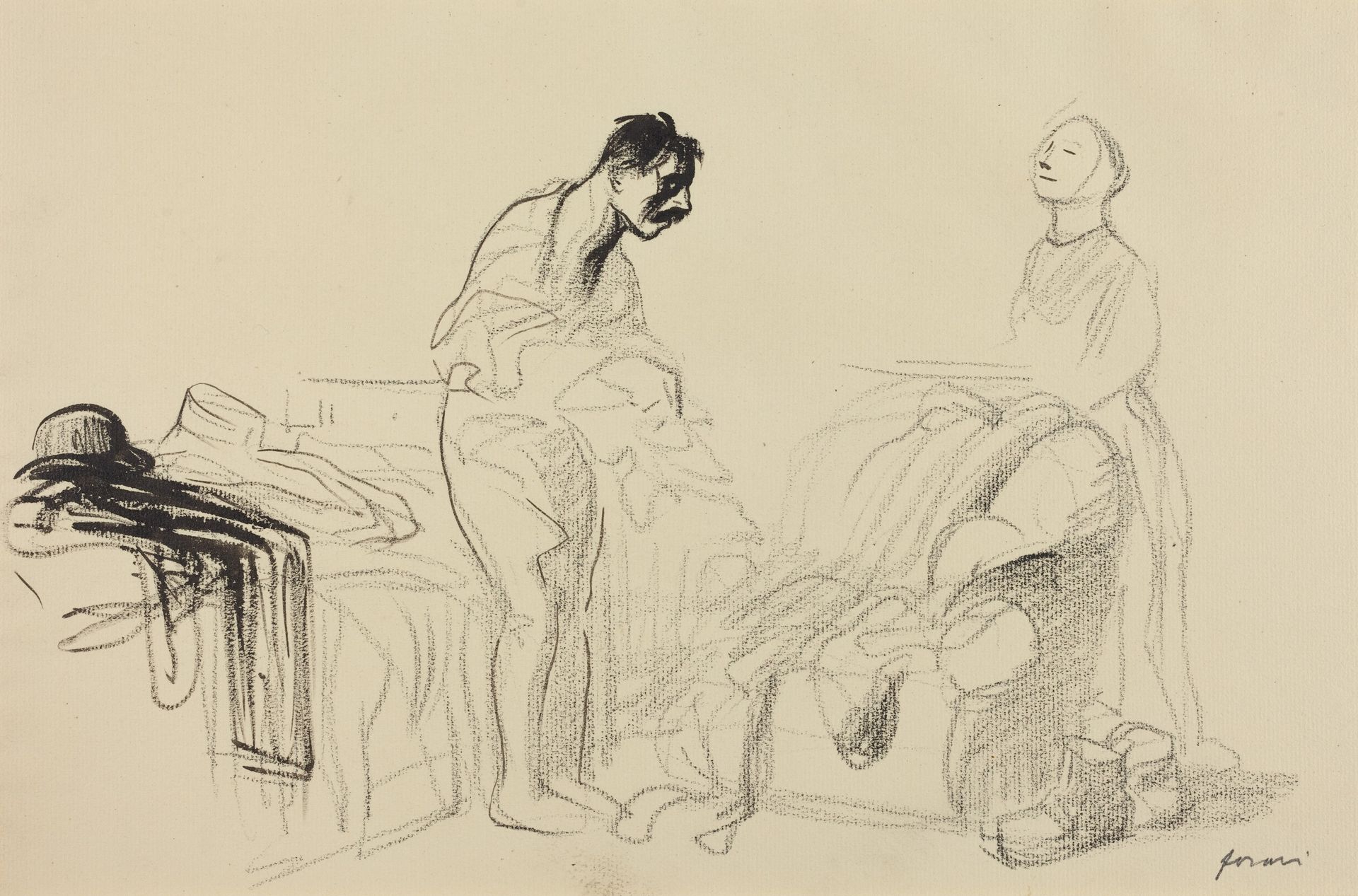 Discharged from Military Service by Jean-Louis Forain