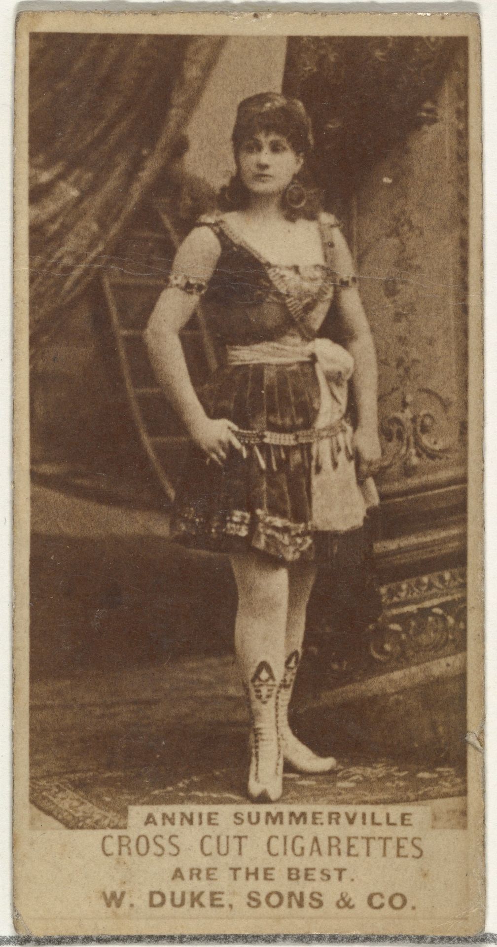 Annie Summerville, from the Actors and Actresses series (N145-3) issued by Duke Sons & Co. to promote Cross Cut Cigarettes by W. Duke, Sons & Co.
