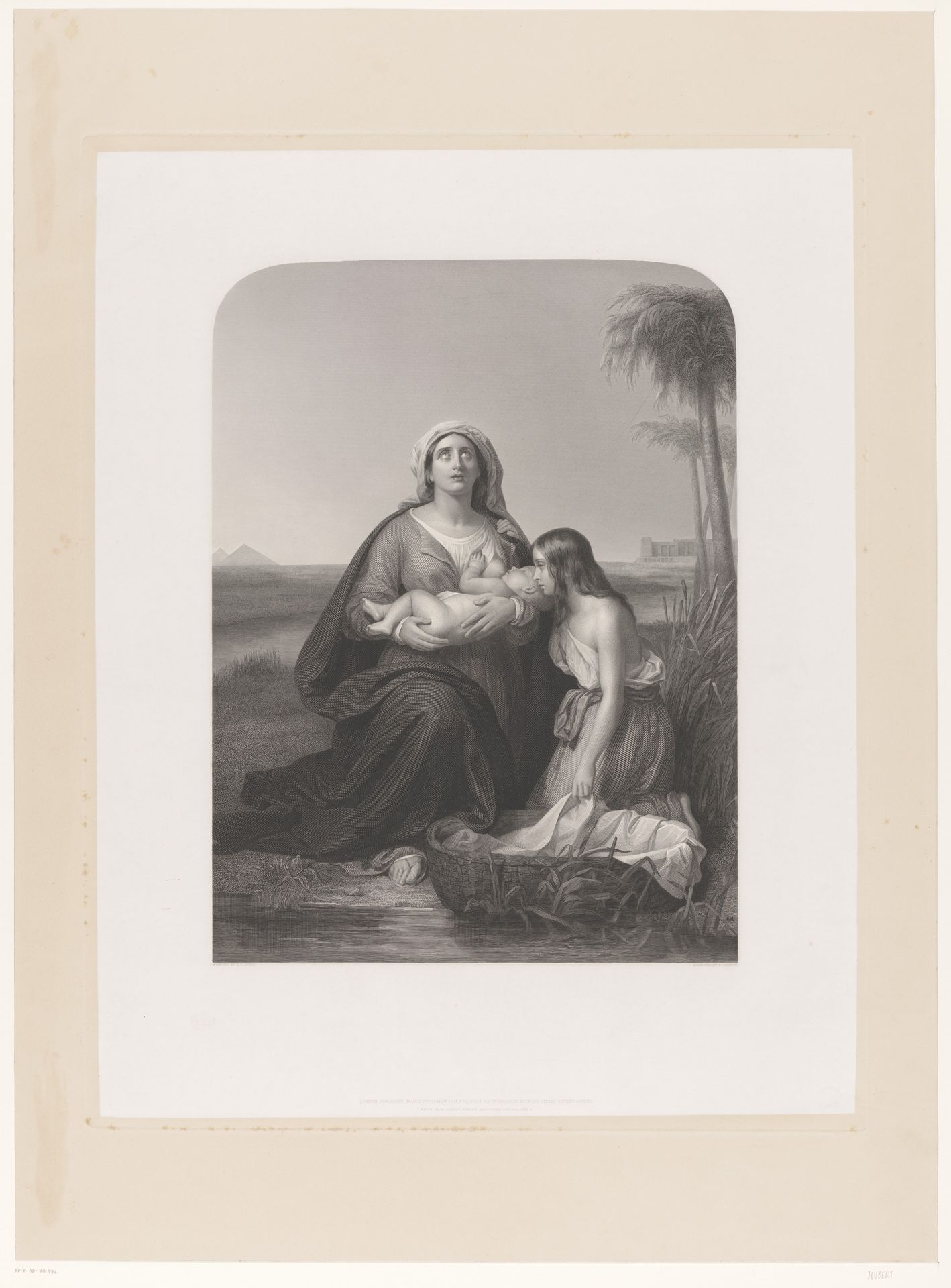 Mozes wordt gezoogd aan de Nijl by Ferdinand Joubert