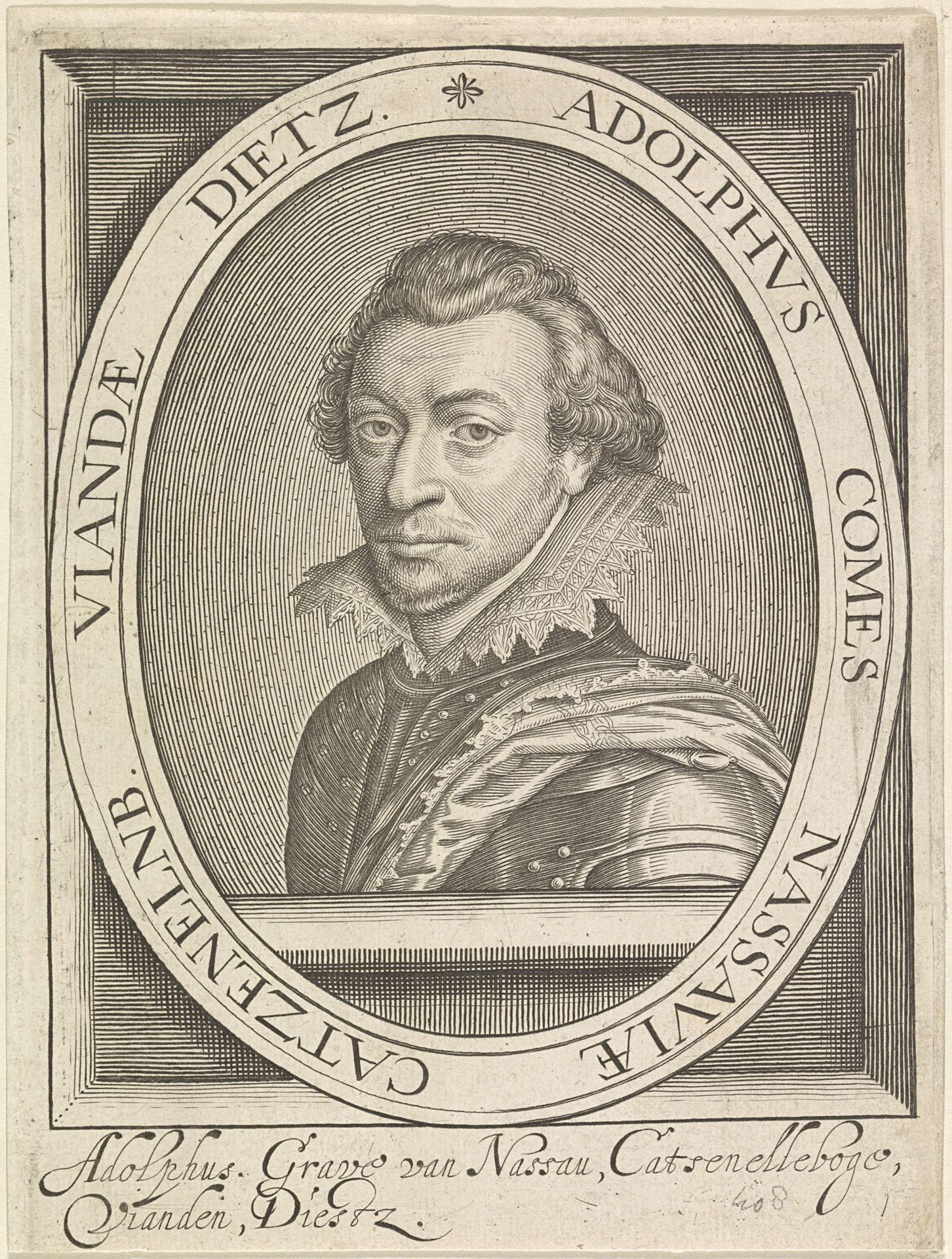 Portret van Adolf, graaf van Nassau-Siegen by Anonymous