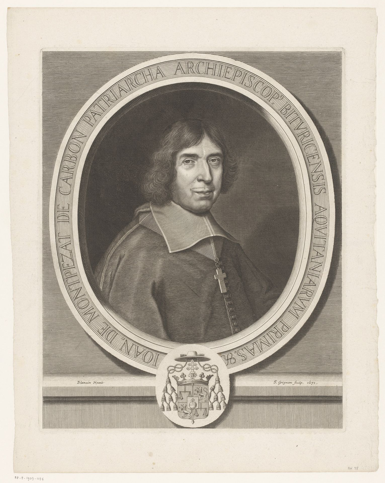 Portret van Jean de Montpezat de Carbon by Jacques Grignon