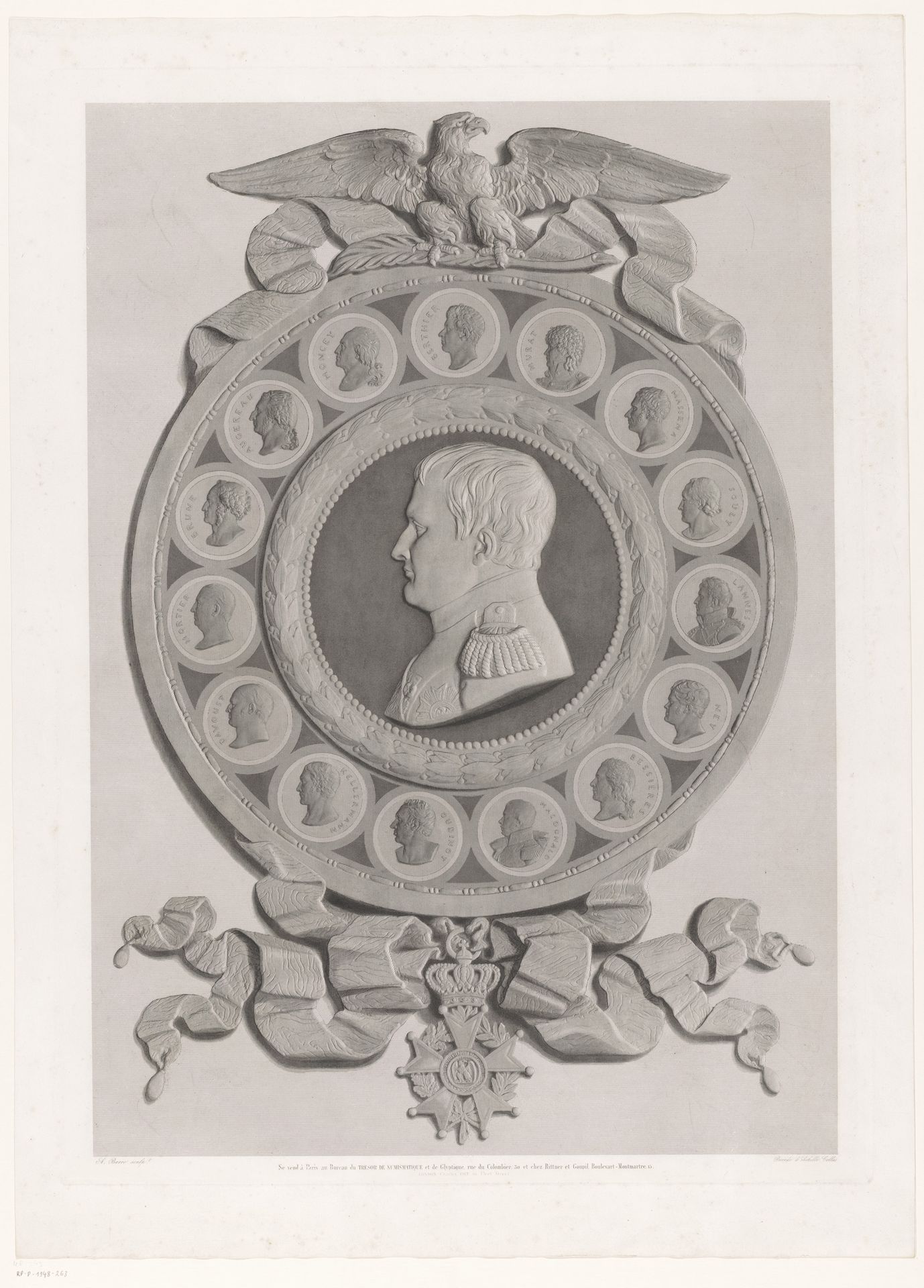Medaillon met portret van Napoleon Bonaparte by A. Barre