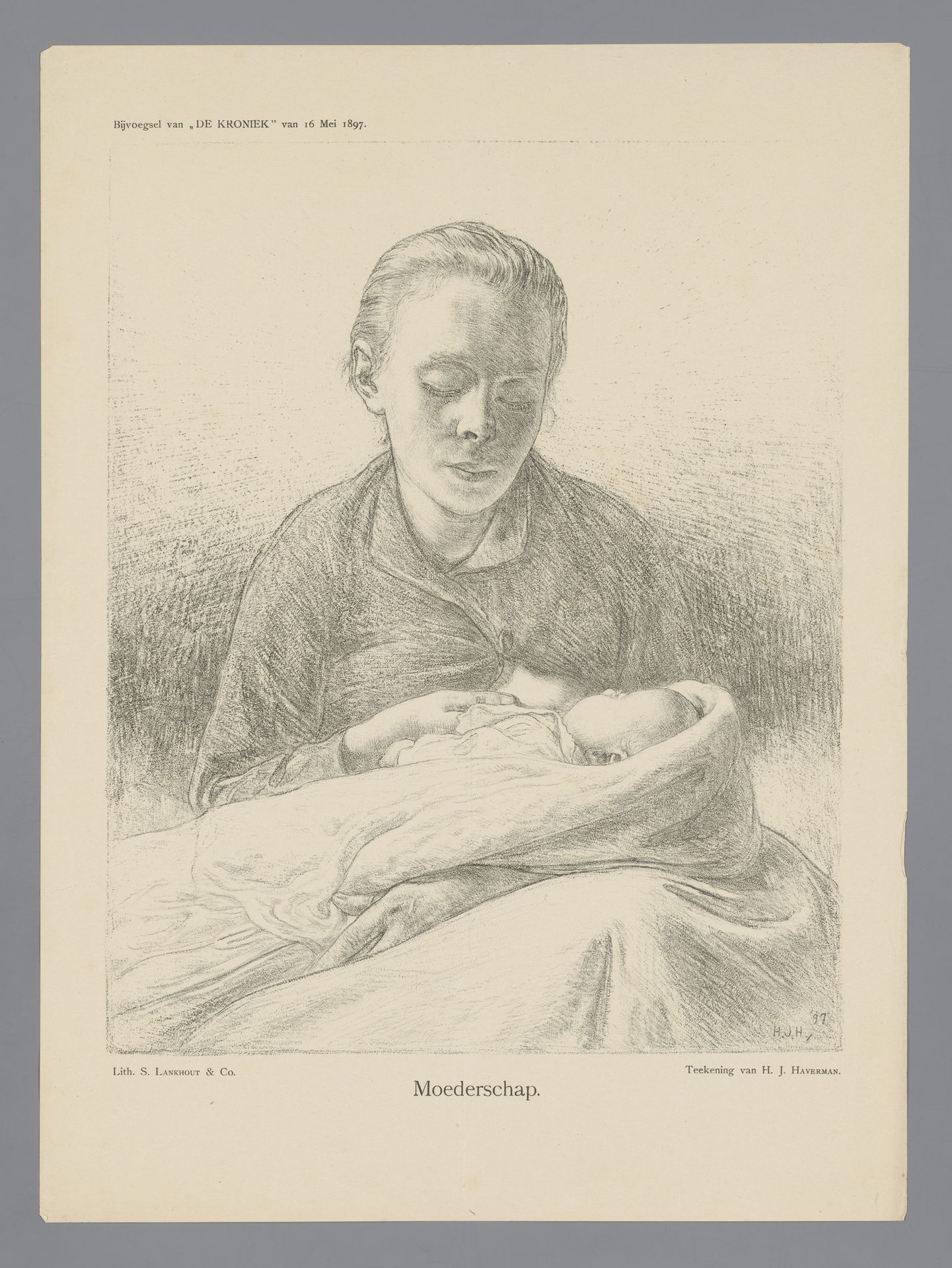 Moederschap by Hendrik Johannes Haverman