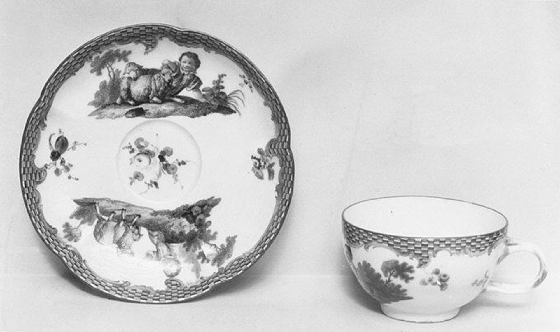 Cup and saucer (part of a set) by Meissen Manufactory