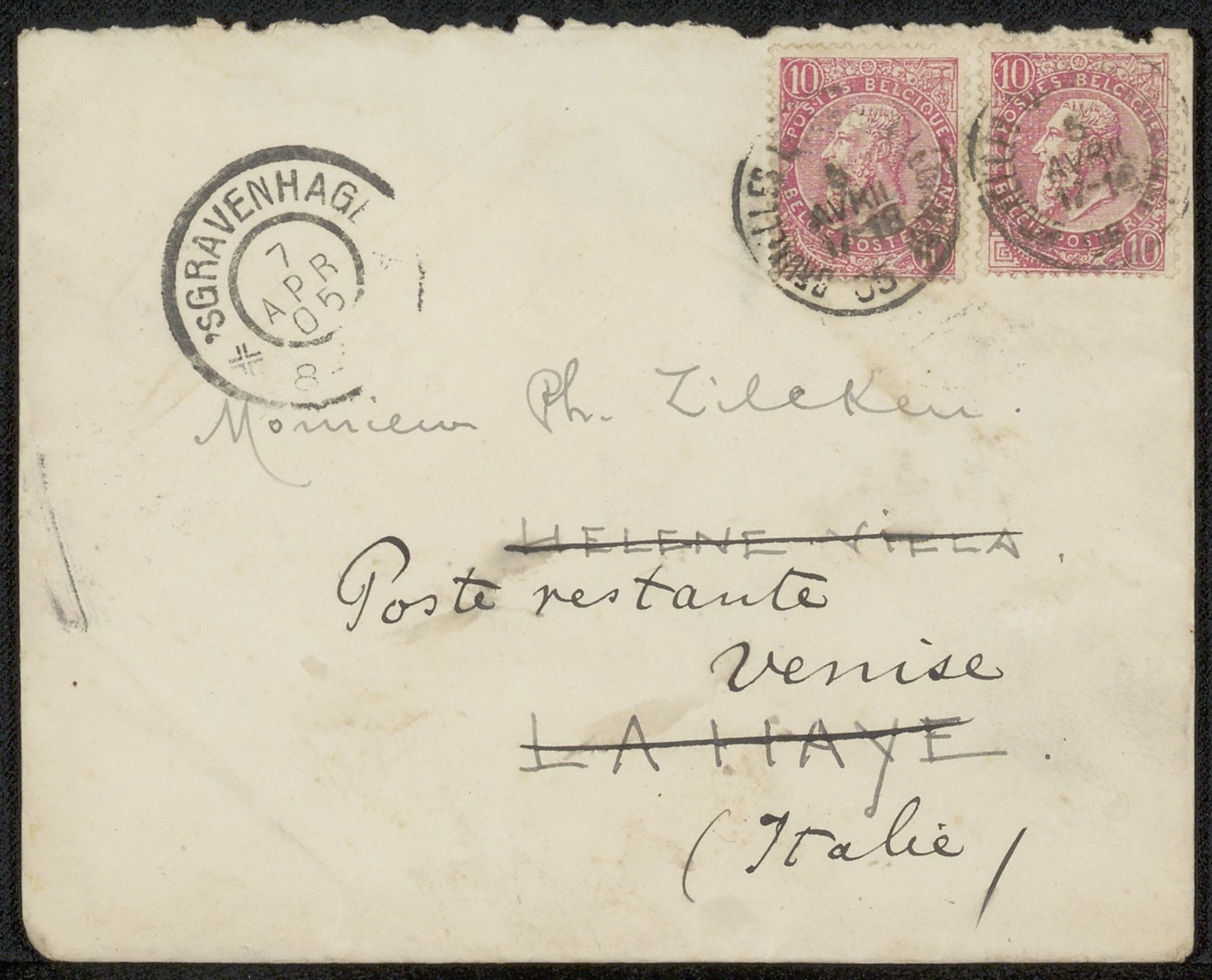 Envelop aan Philip Zilcken by Fernand Khnopff