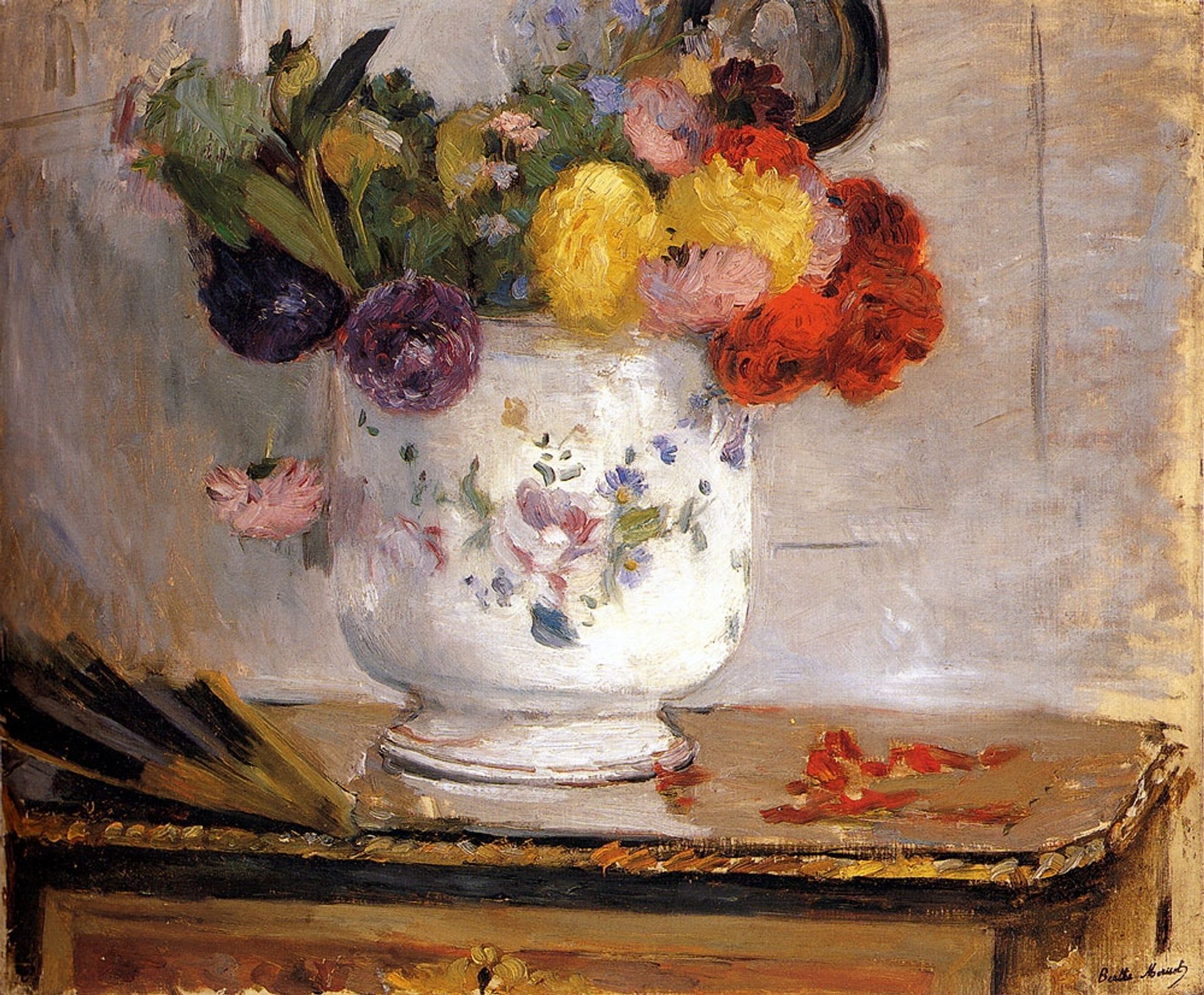 Dahlias by Berthe Morisot