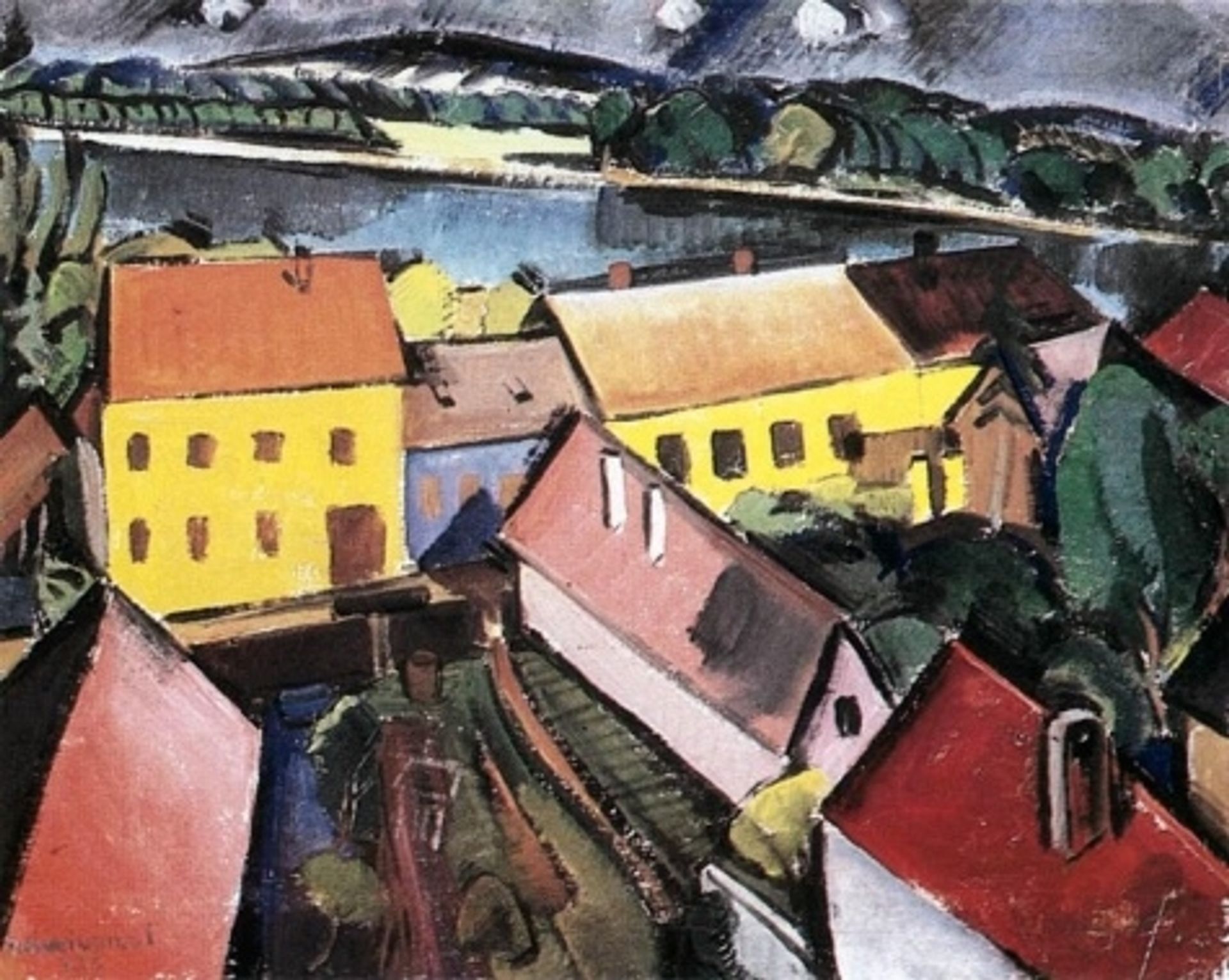 View towards the Danube by Istvan Ilosvai Varga