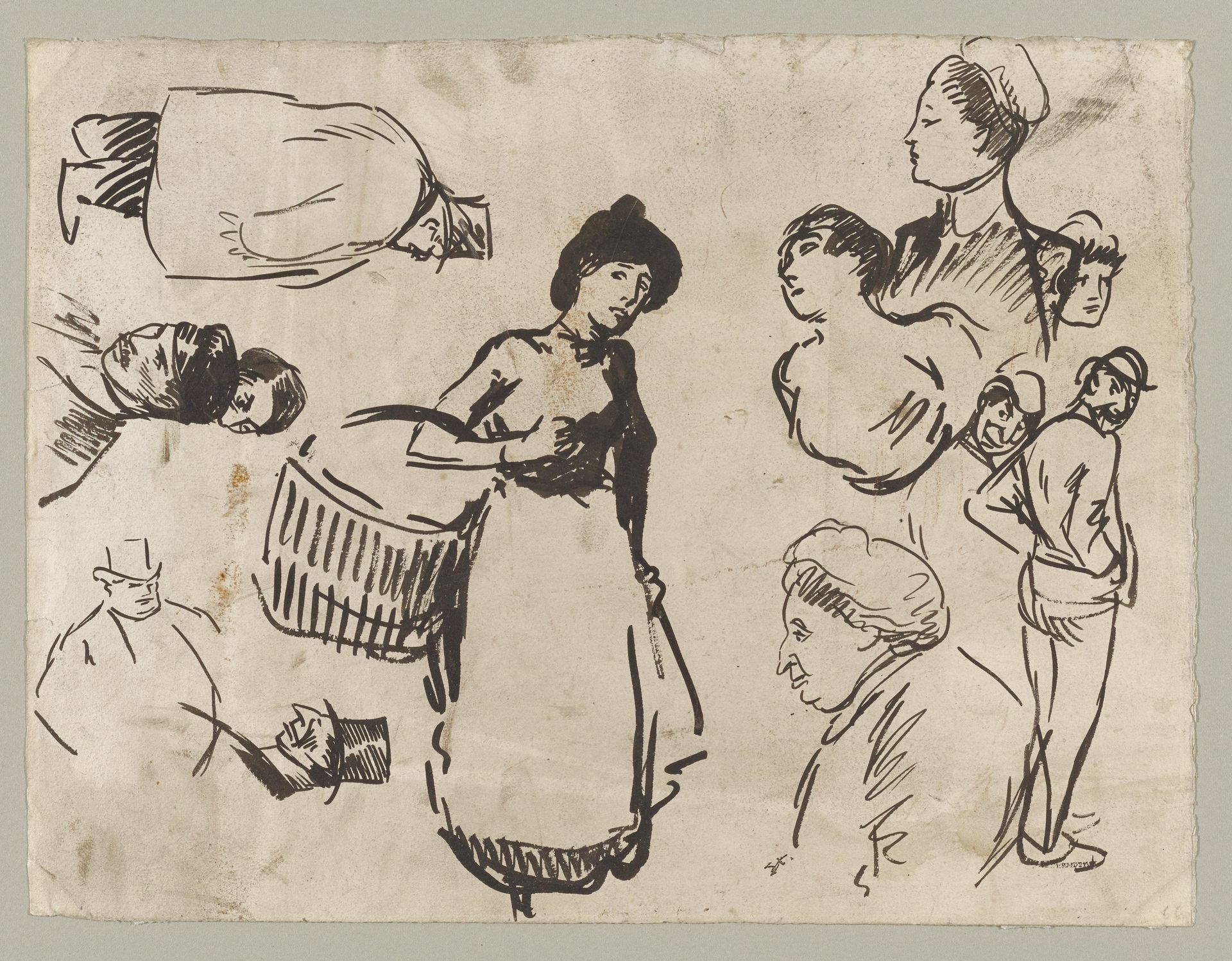 Sheet of Studies by Théophile Alexandre Steinlen