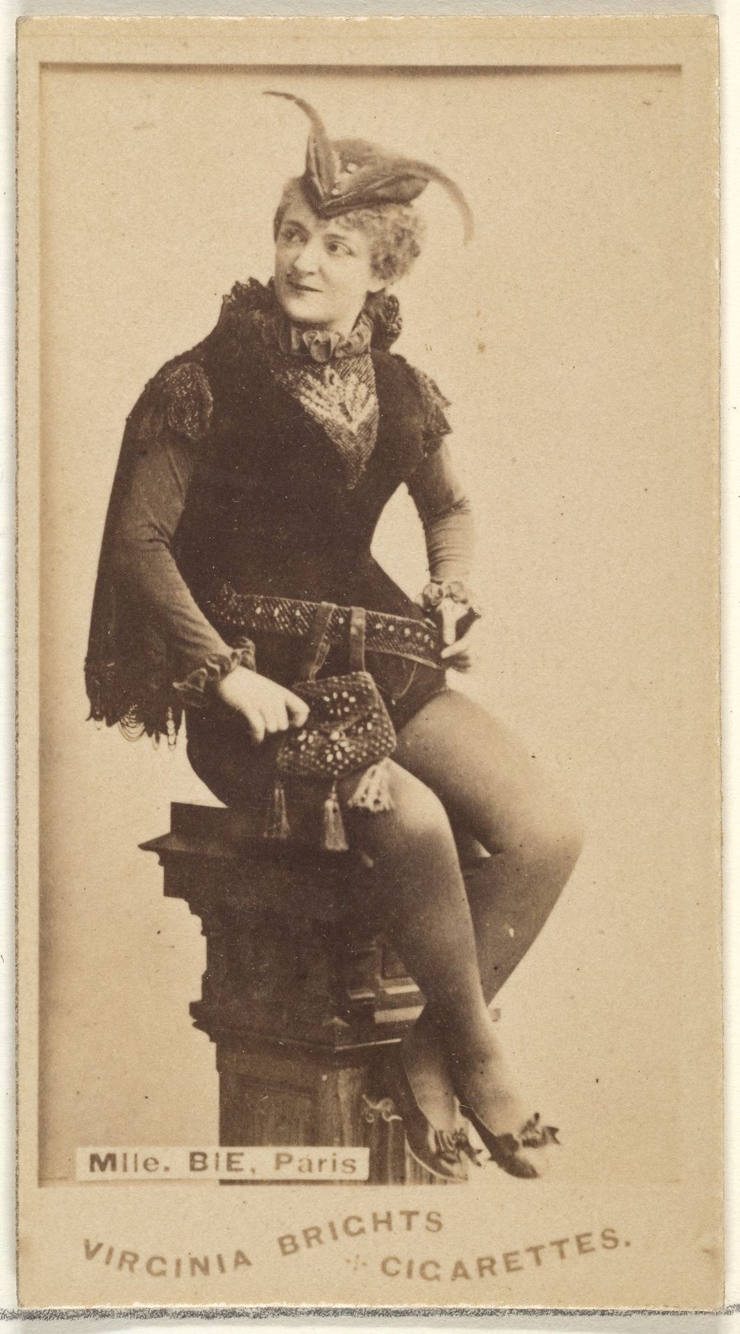 Mlle. Bie, Paris, from the Actors and Actresses series (N45, Type 1) for Virginia Brights Cigarettes by Allen & Ginter