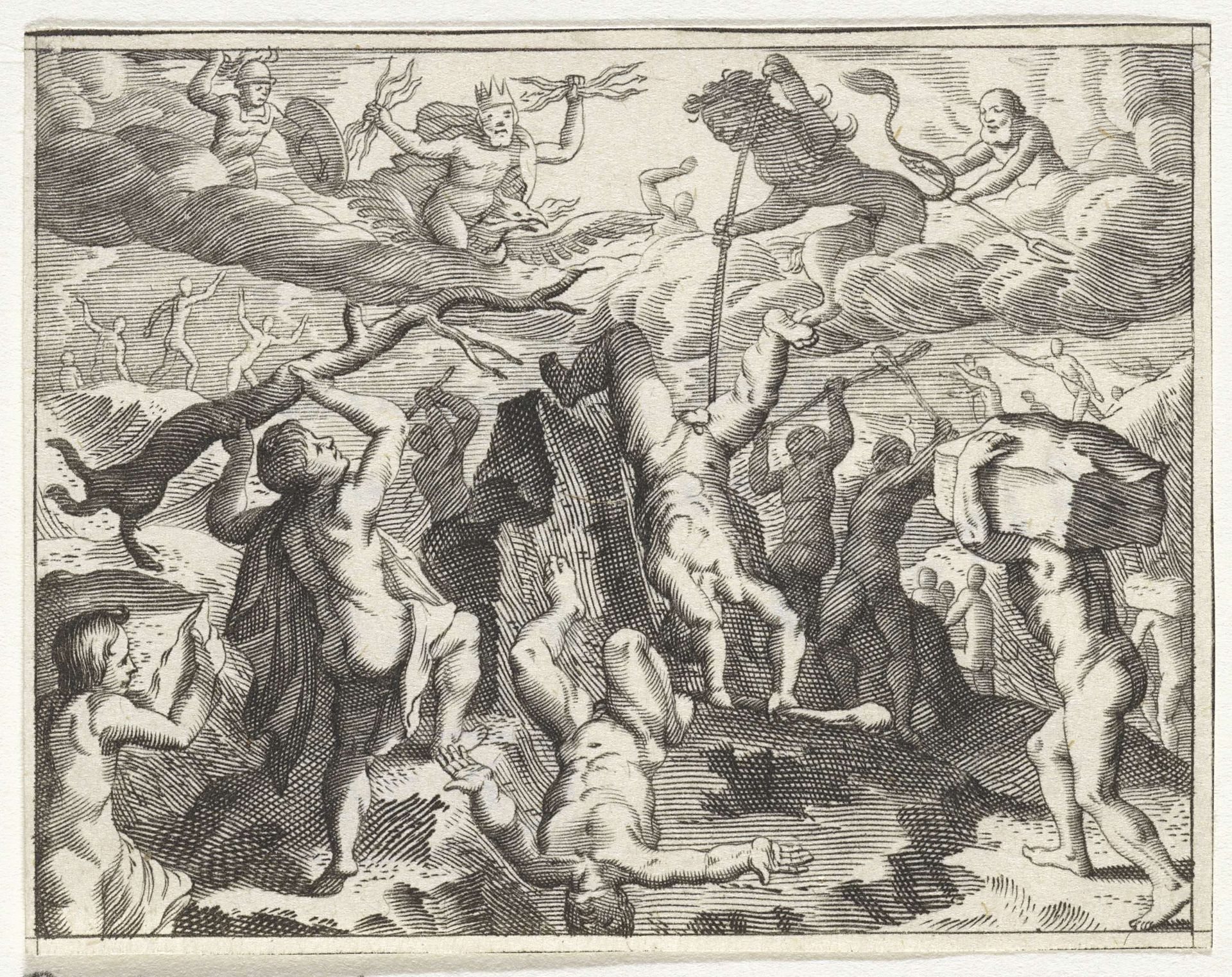 Bacchus helpt de Titanen verslaan by Pieter Serwouters