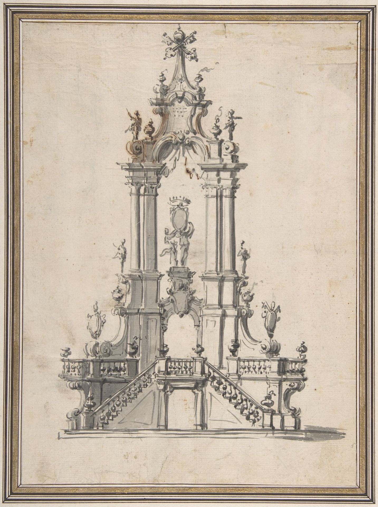 Design for a Catafalque by Anonymous