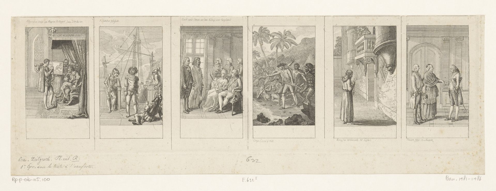 Zes voorstellingen uit de oudere, middelste en nieuwere geschiedenis by Daniel Nikolaus Chodowiecki