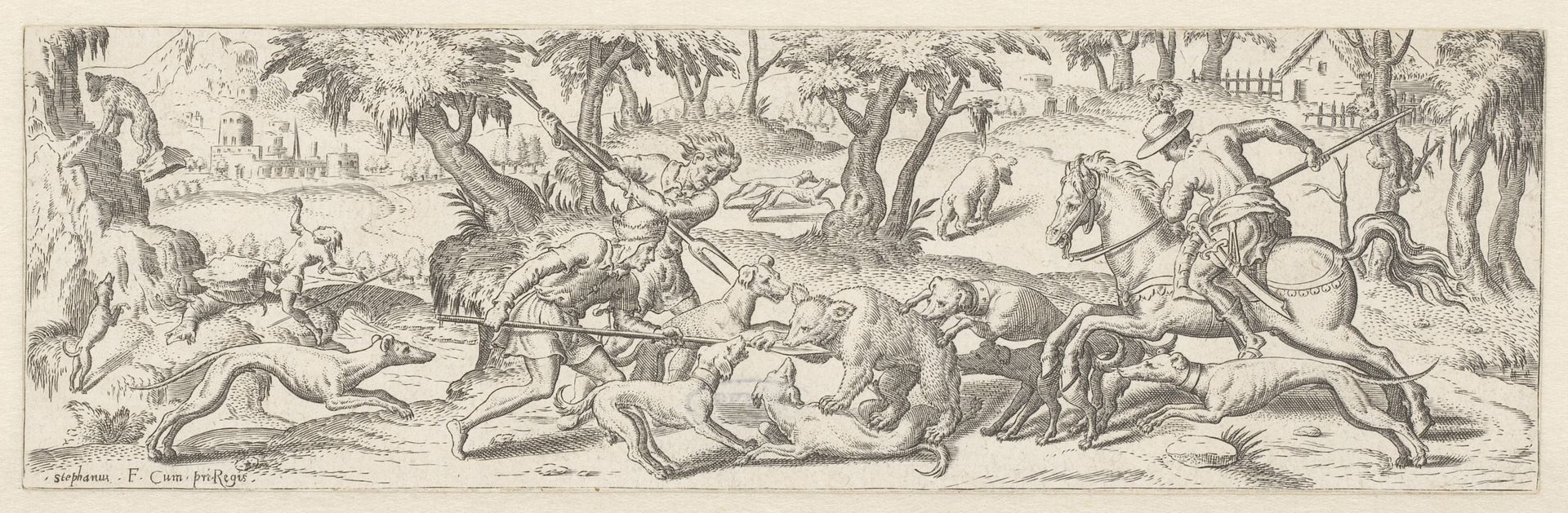 Jacht op beren by Etienne Delaune