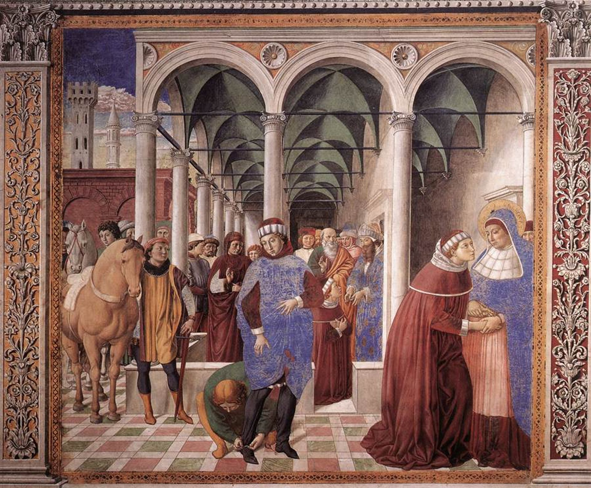 Arrival of St. Augustine in Milan by Benozzo Gozzoli