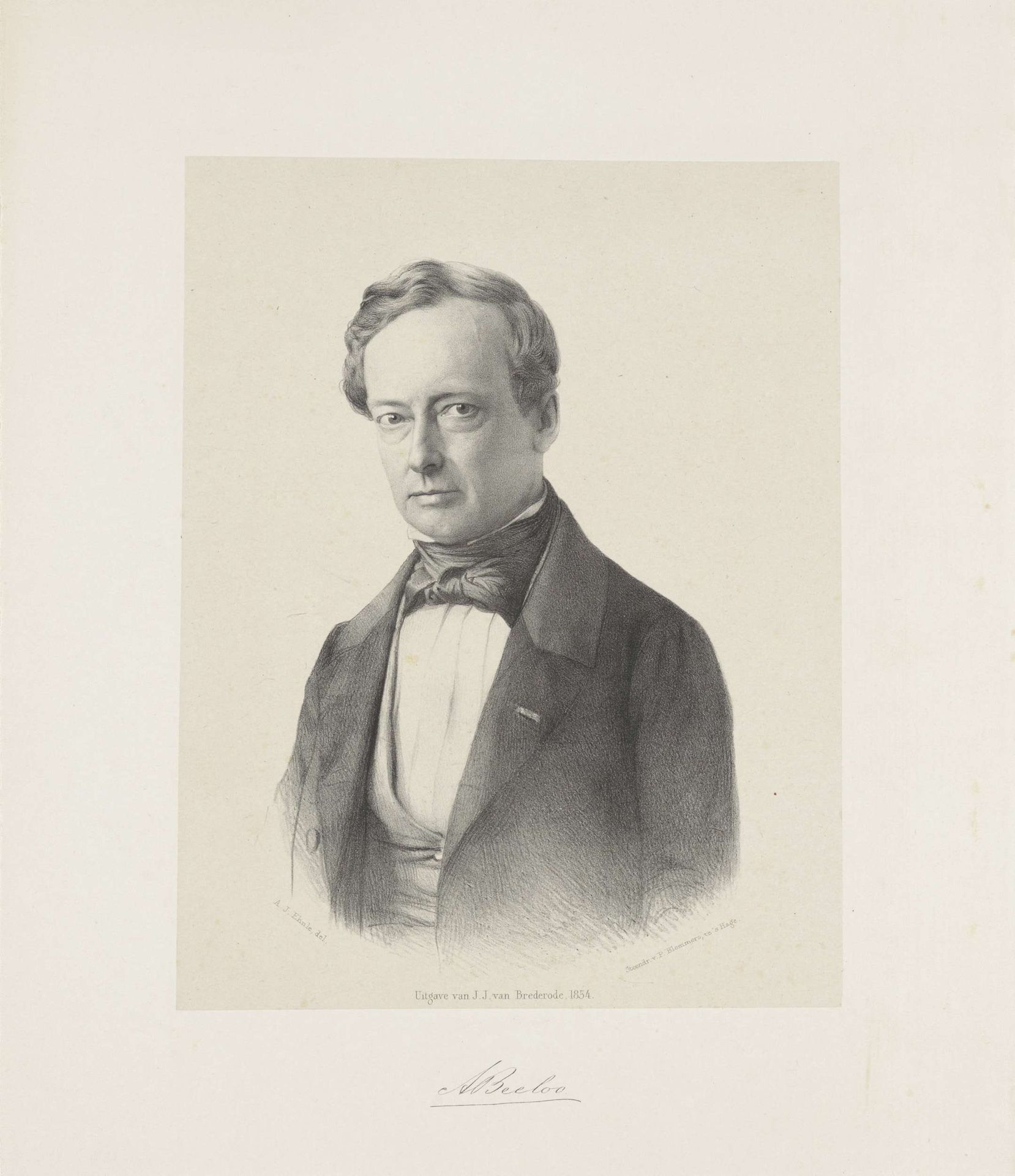 Portret van Adriaan Beeloo by Adrianus Johannes Ehnle