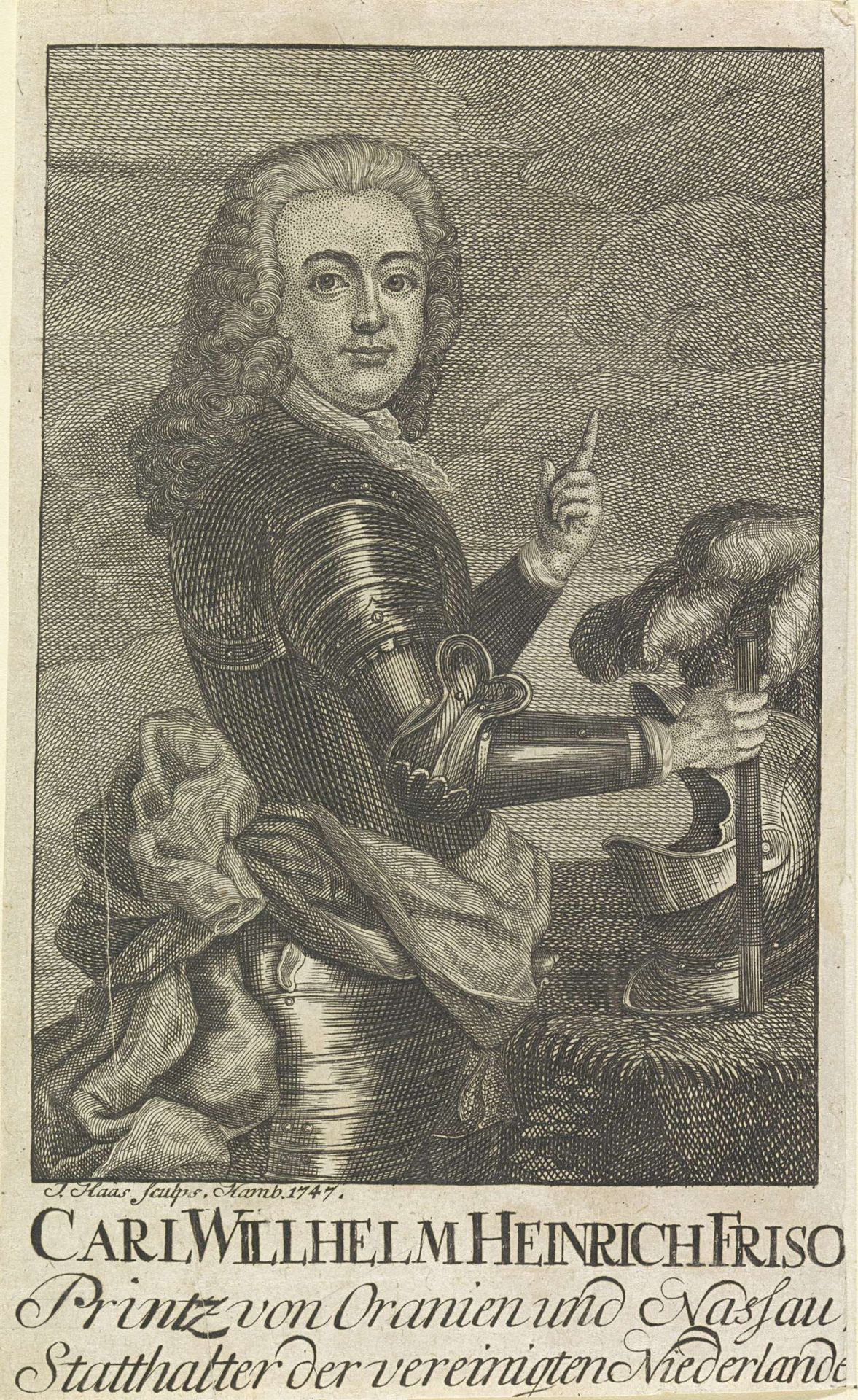 Portret van Willem IV, prins van Oranje-Nassau by J. Haas