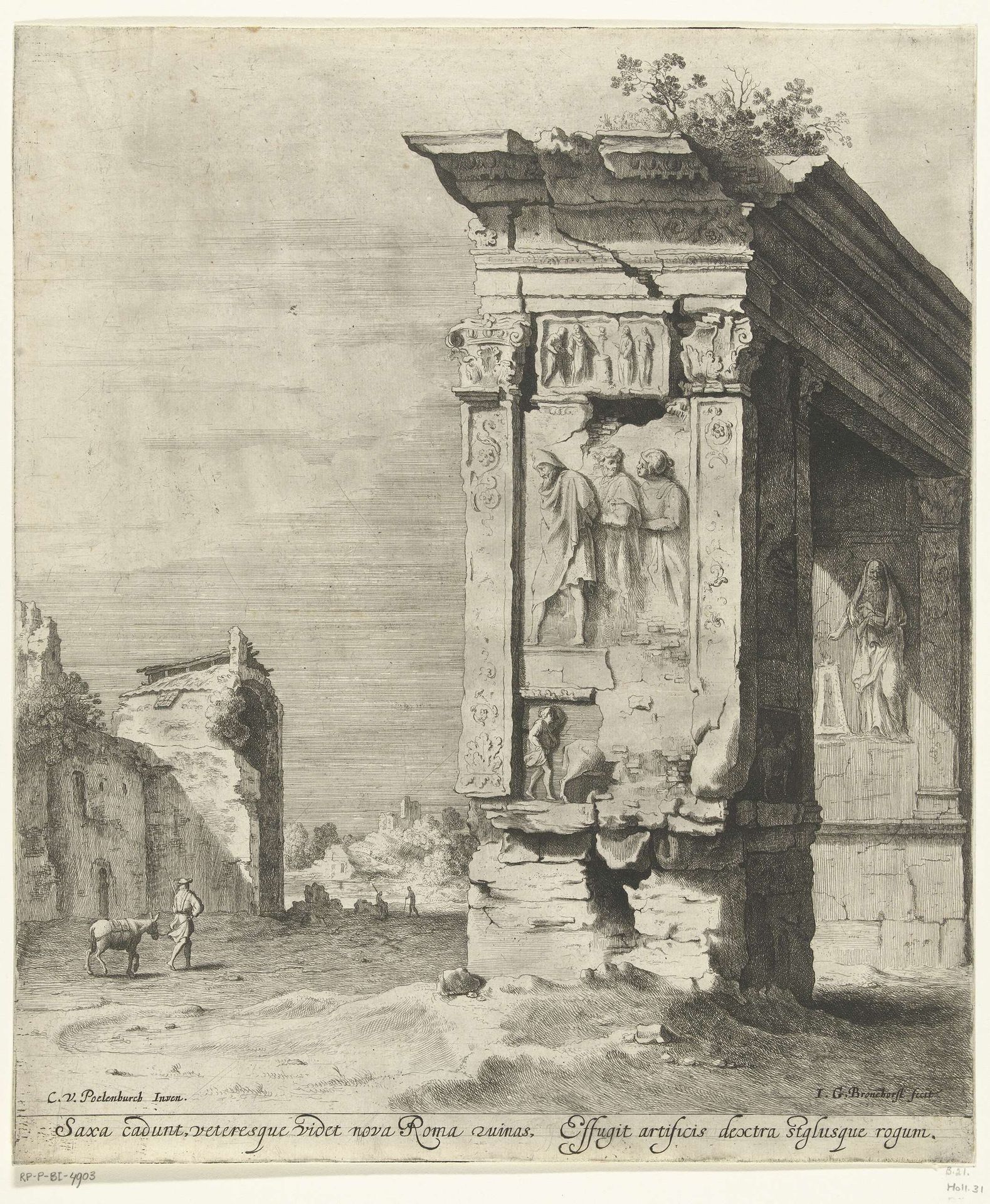 Boog van de geldwisselaars te Rome by Jan Gerritsz van Bronckhorst