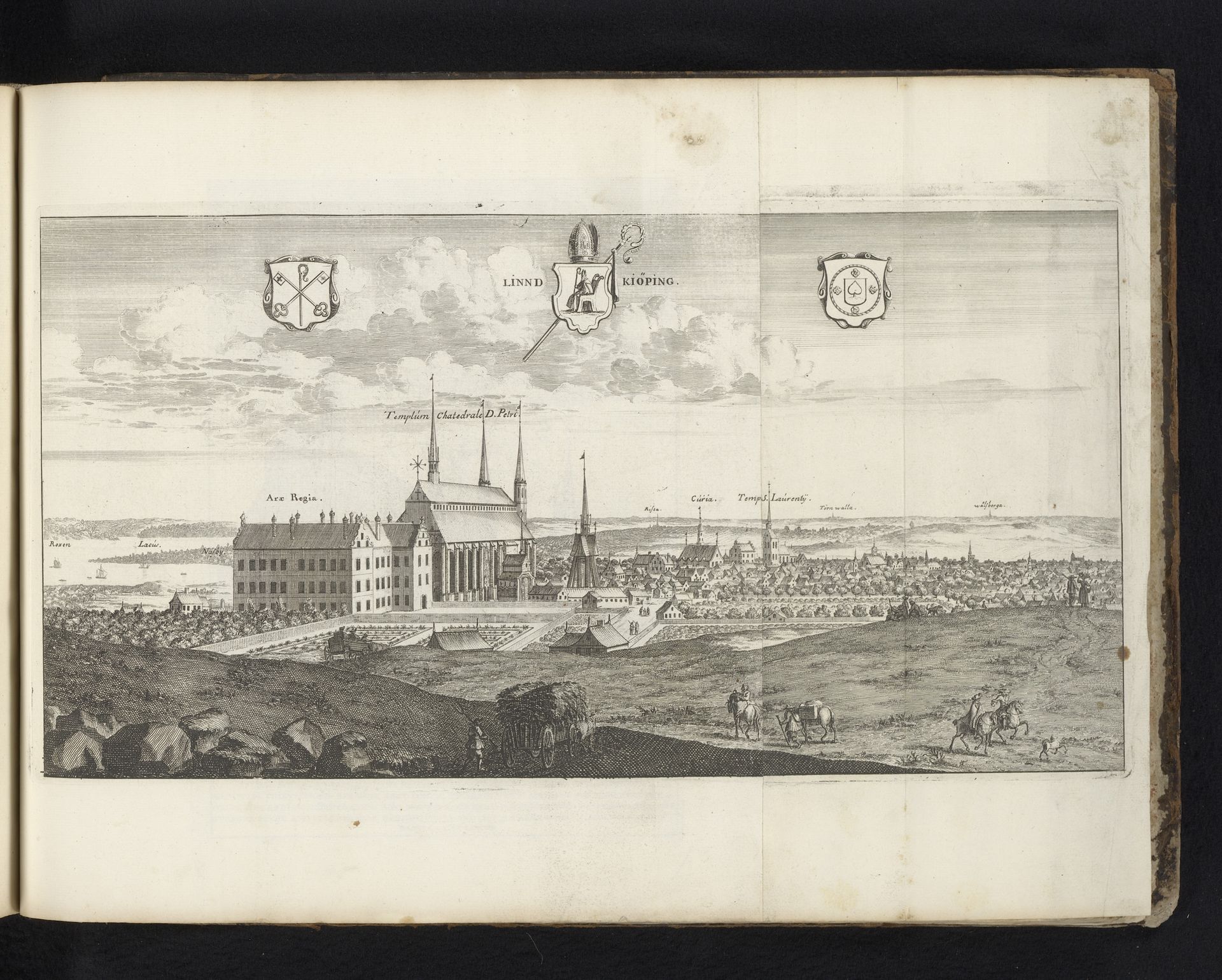 Gezicht op de stad Linköping by Willem Swidde