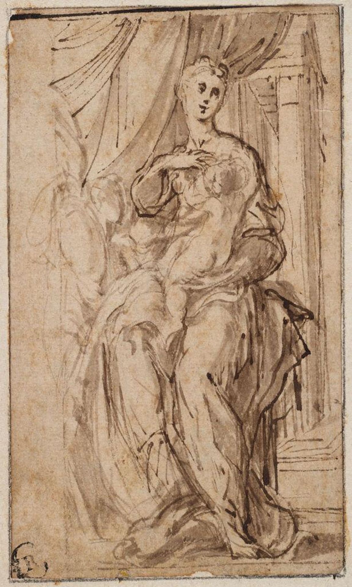 Study for the Madonna of the Long Neck by Parmigianino