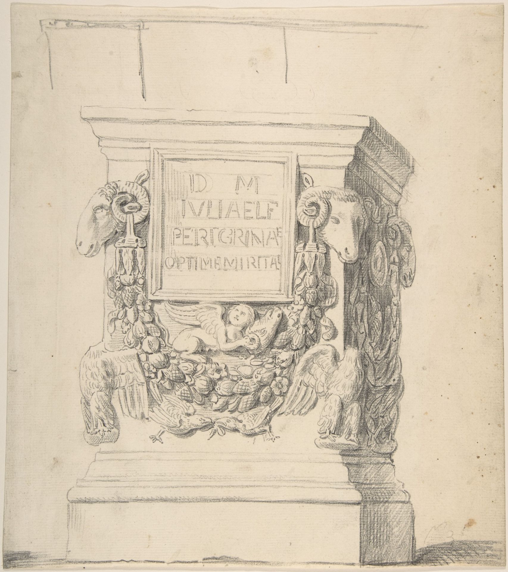 Sketch of a Classical Pedestal by Thomas Hardwick
