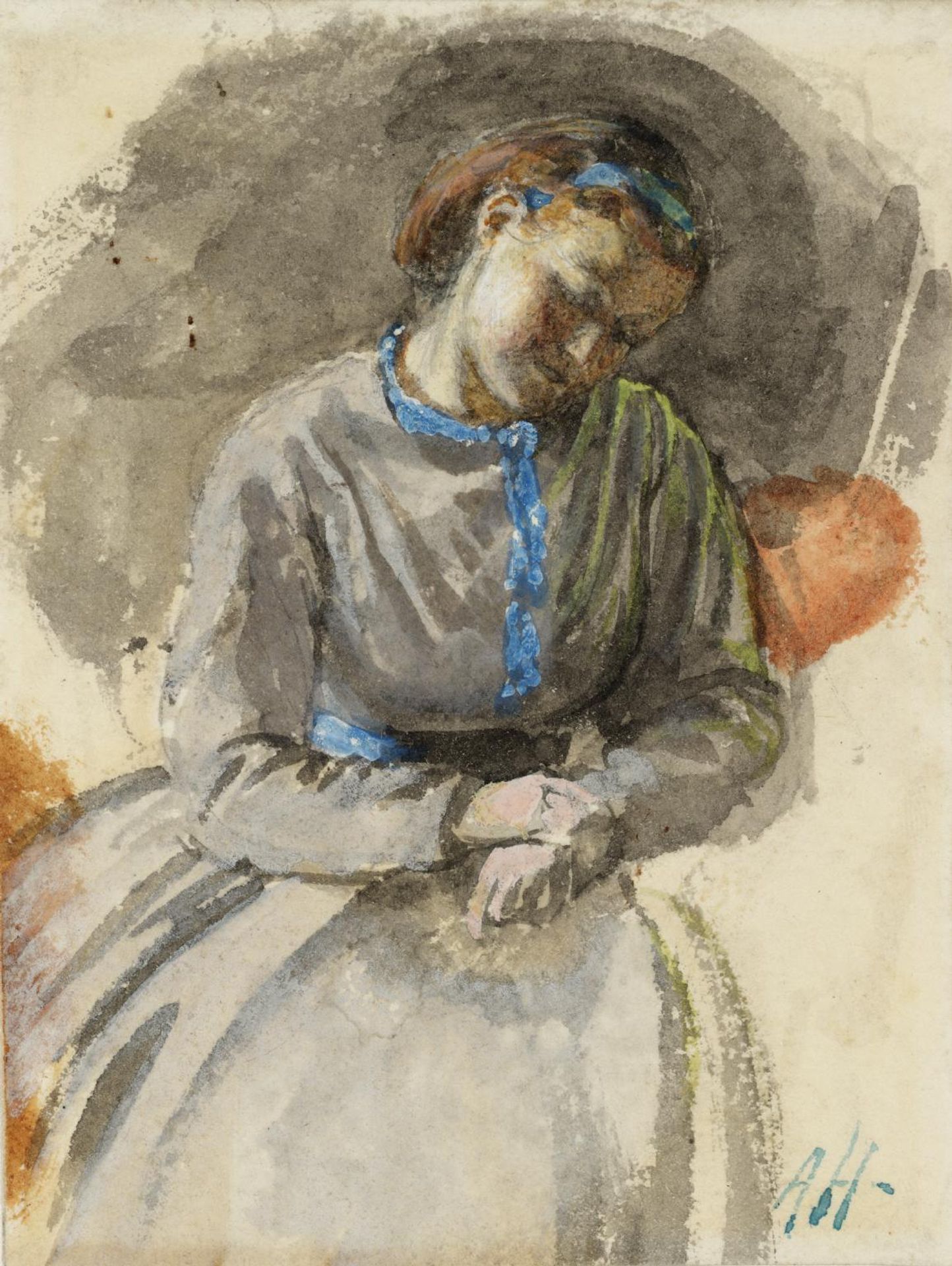 Study of a Woman by  Arthur Boyd Houghton