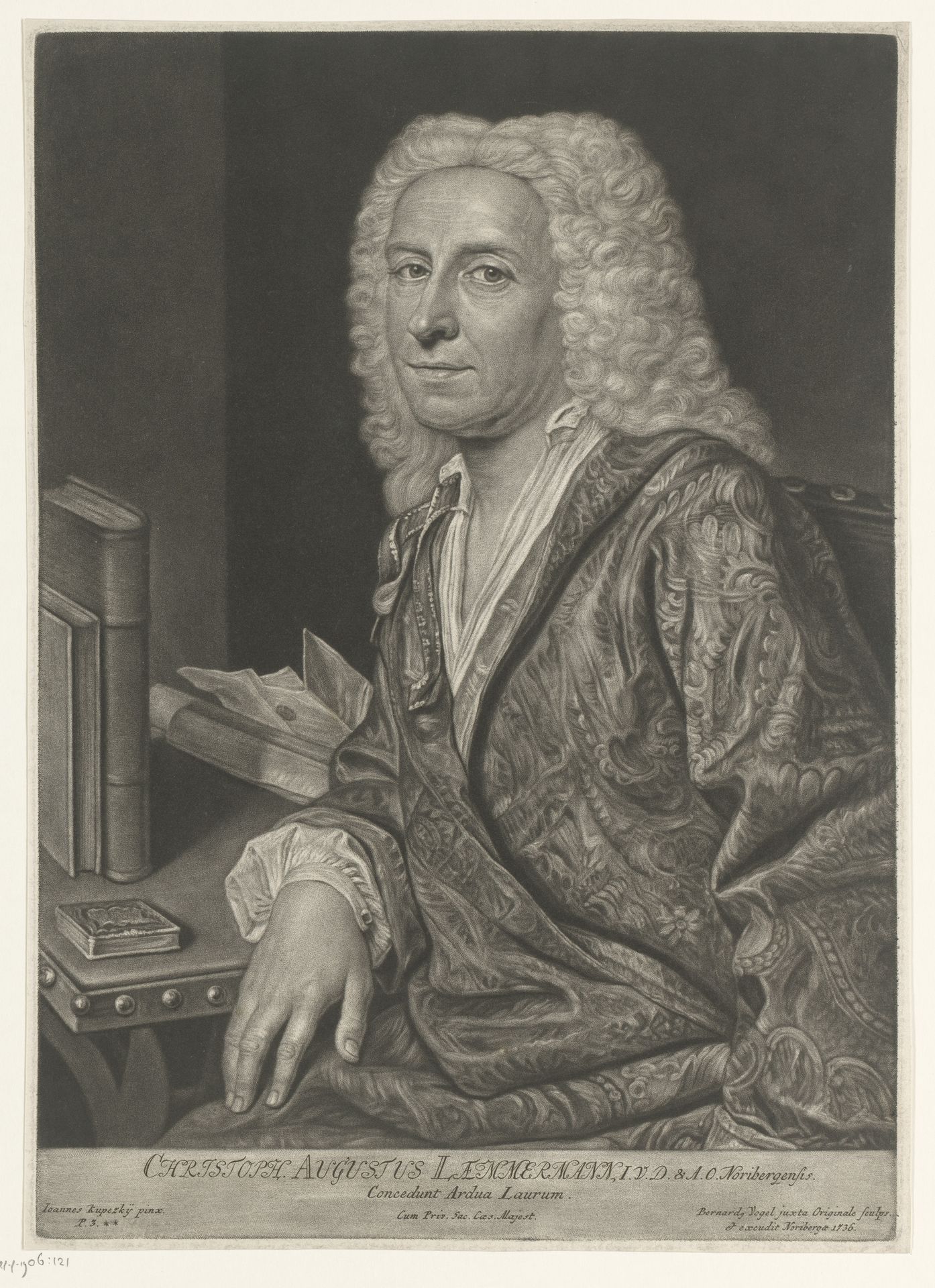 Portret van Christoph August Lämmermann by Bernhard Vogel