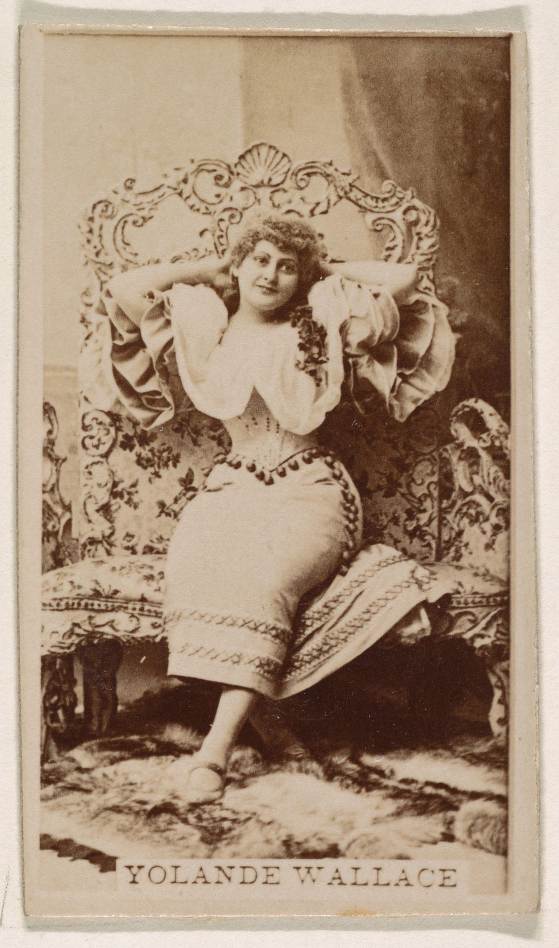 Yolande Wallace, from the Actresses series (N245) issued by Kinney Brothers to promote Sweet Caporal Cigarettes by Kinney Brothers Tobacco Company