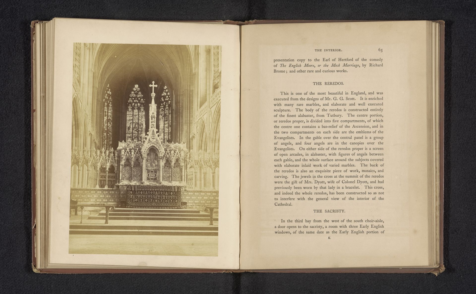 Interieur van de kathedraal van Lichfield by John Benjamin Stone