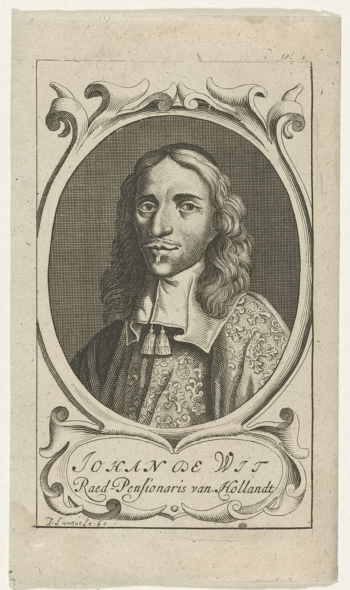 Portret van Johan de Witt by Jan Lamsvelt