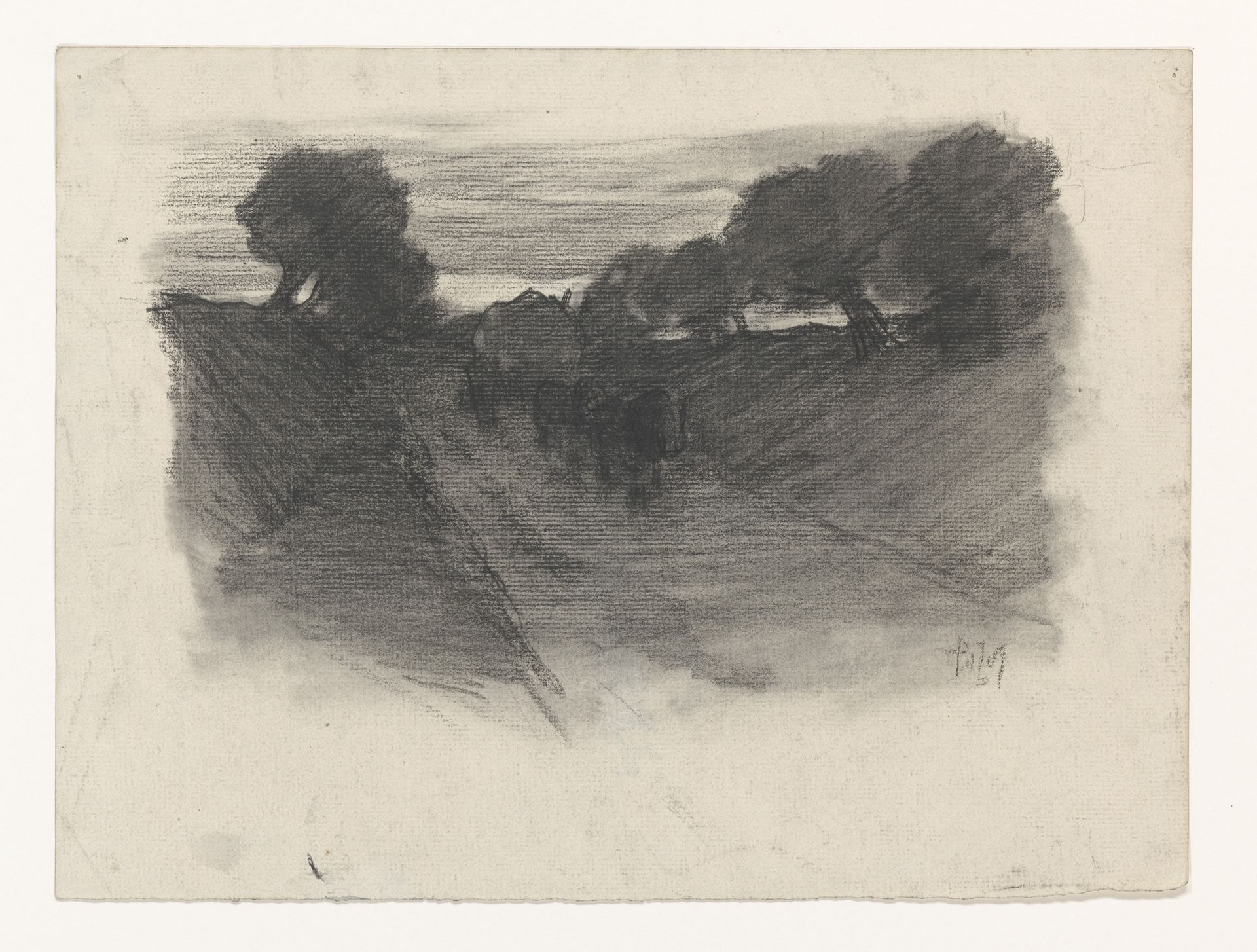 Landweg met hooiwagen by Pieter de Josselin de Jong