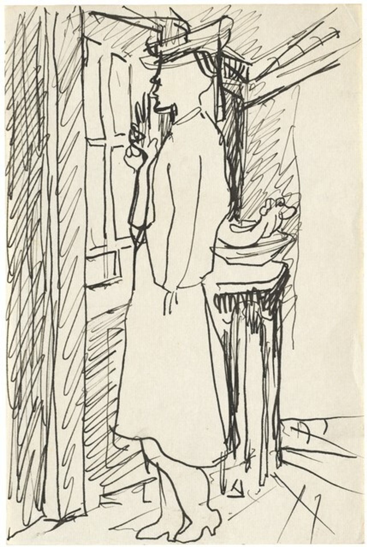 Untitled (Interior with Standing Woman) by Mark Rothko