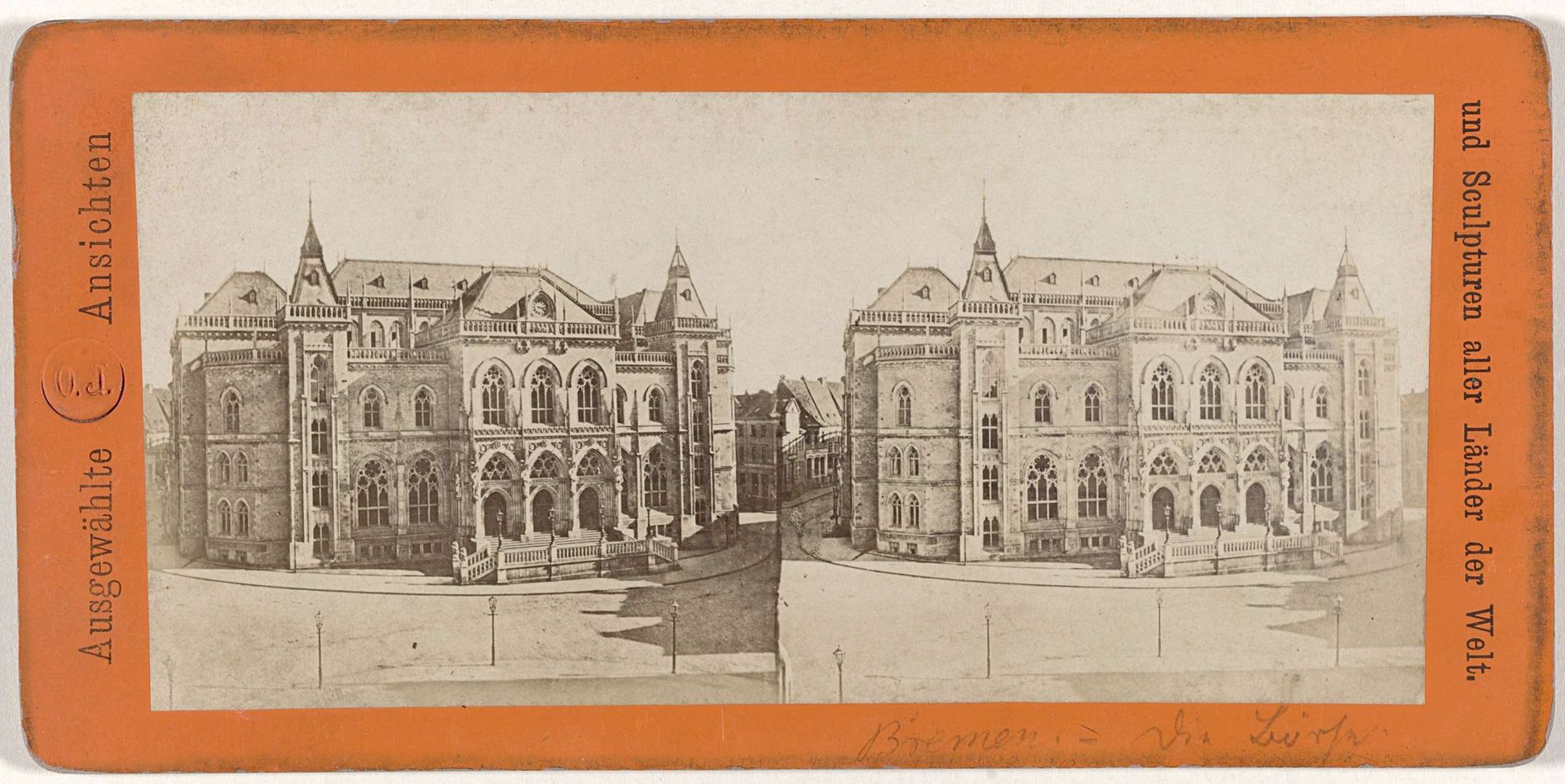Exterieur van de beurs van Bremen by O.J.