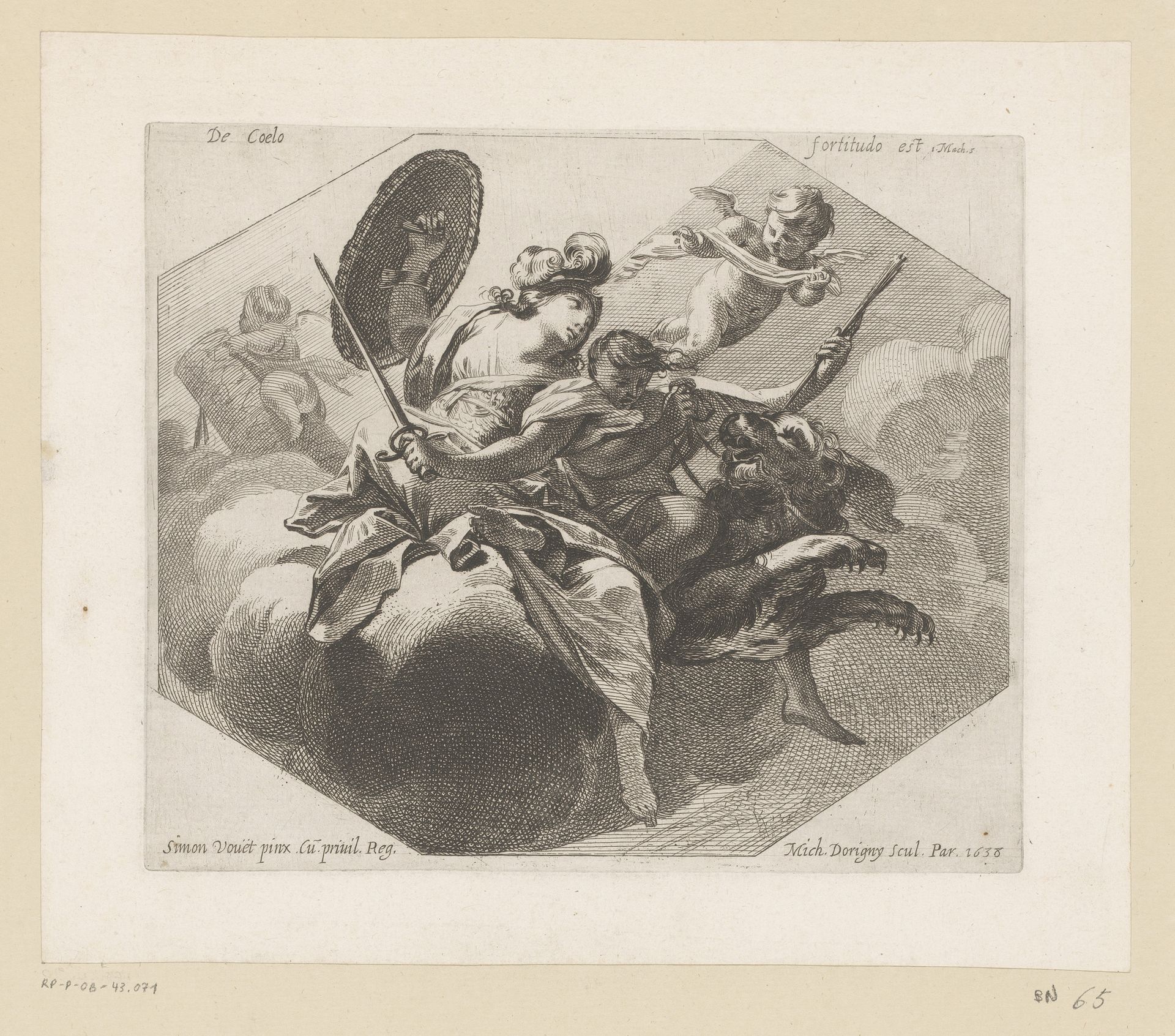 Standvastigheid met een ruiter op een wolk by Michel Dorigny