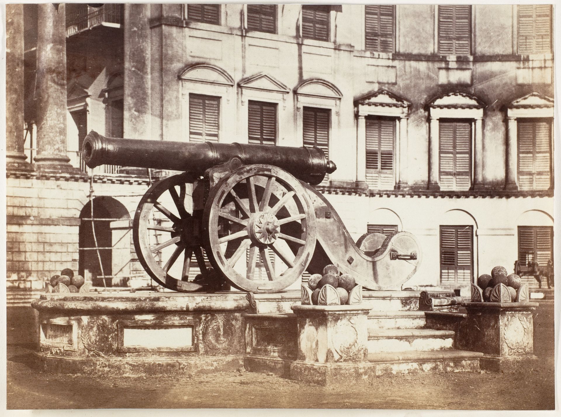 [Great Sikh Gun taken at Ferozshah on the Night of December 21, 1845, Government House, Calcutta] by John Constantine Stanley