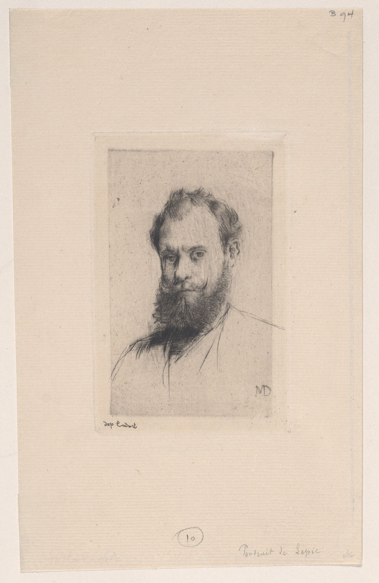 Portrait of Comte Lepic by Marcellin Desboutin