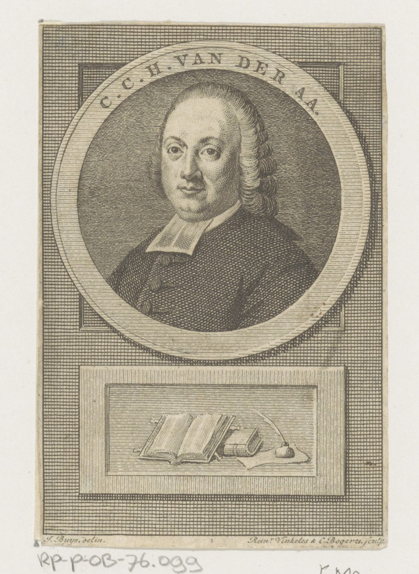 Portret van Christianus Carolus Hendricus van der Aa by Reinier Vinkeles