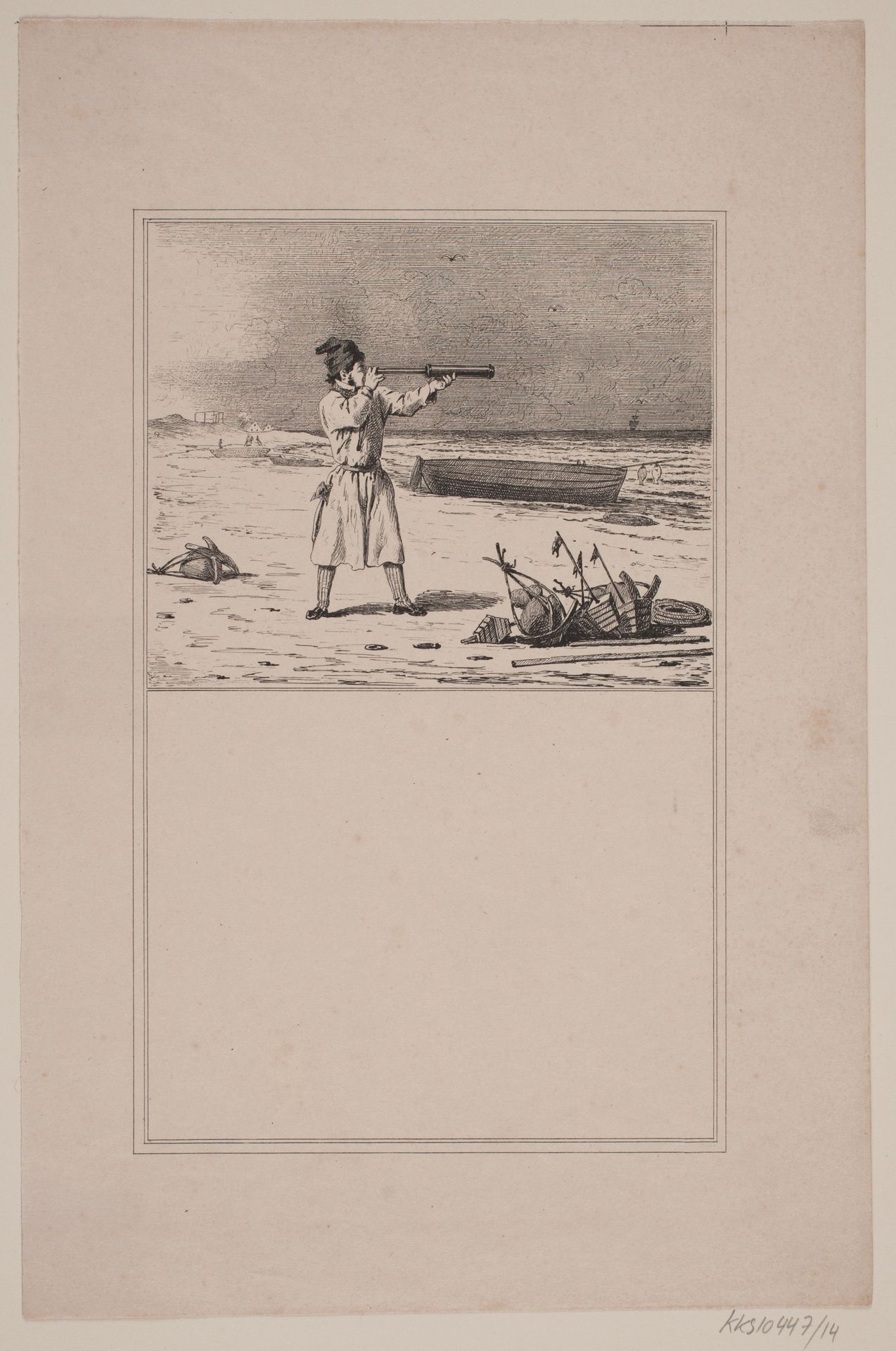 Lodsen. Prøvetryk til Chr. Winther og M. Rørbye, "25 Billeder for små børn" by Adolph Kittendorff