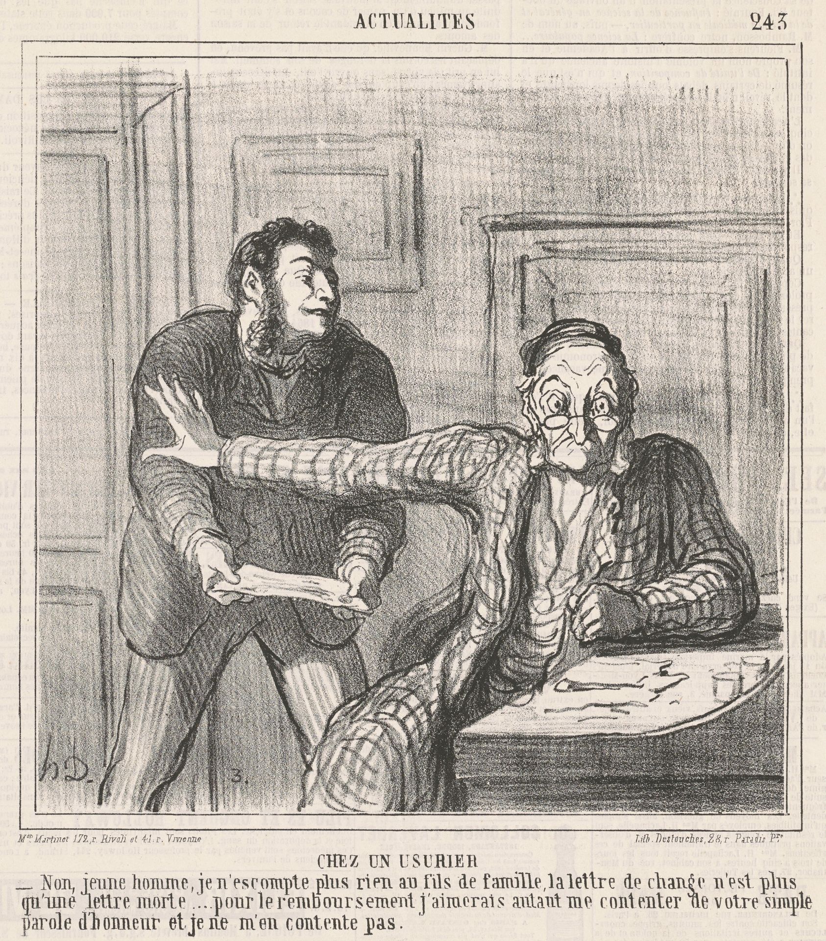 Chez un usurier by Honoré Daumier