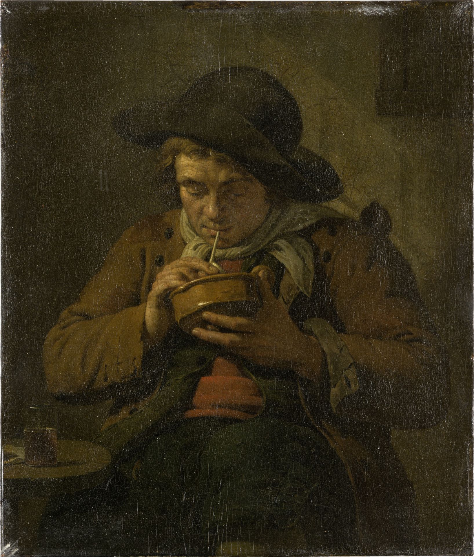Mutter mit betendem Kind vor einem Bildstock mit einem Madonnenbild by Marie Ellenrieder