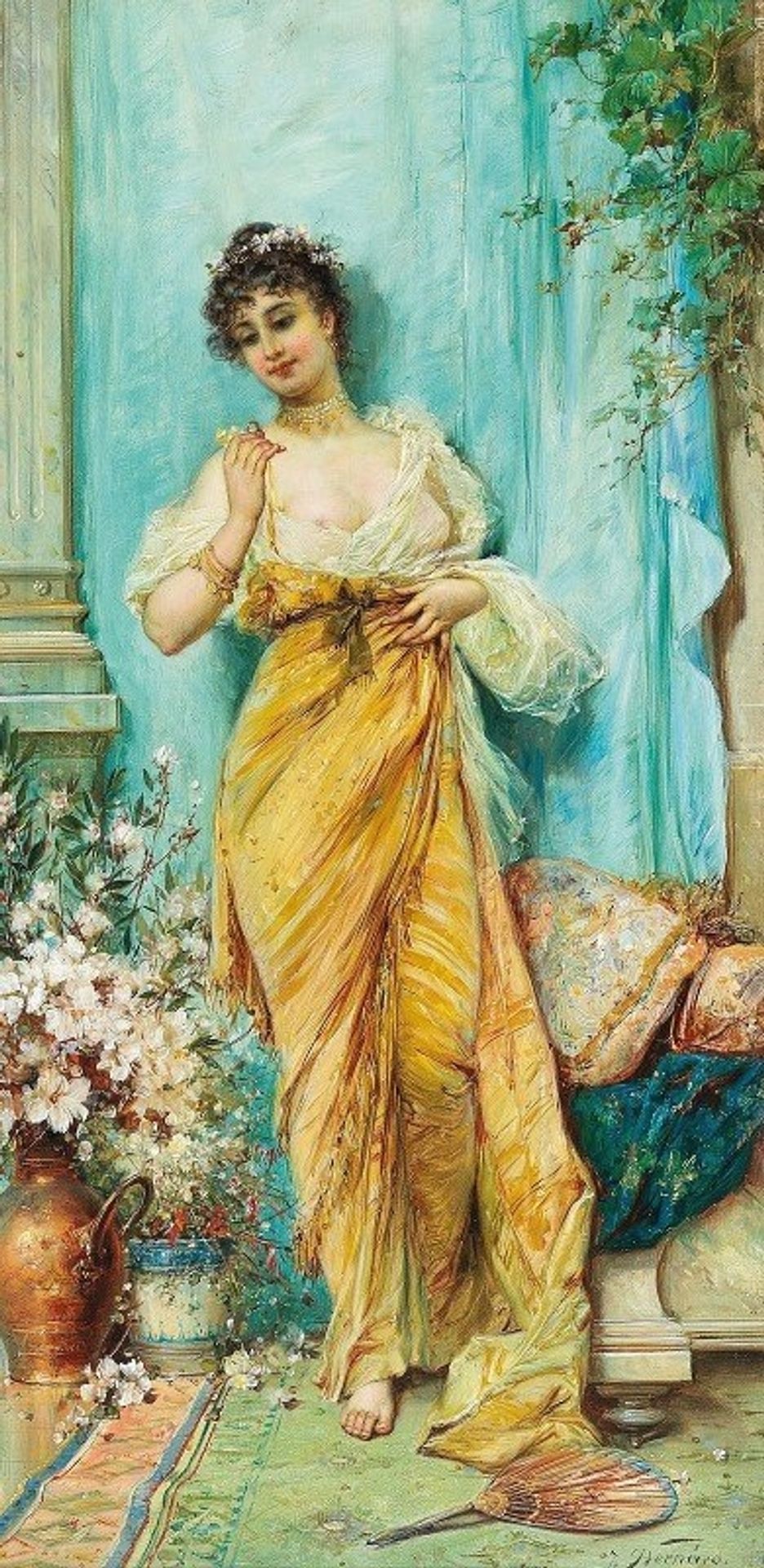 In The Boudoir by Hans Zatzka