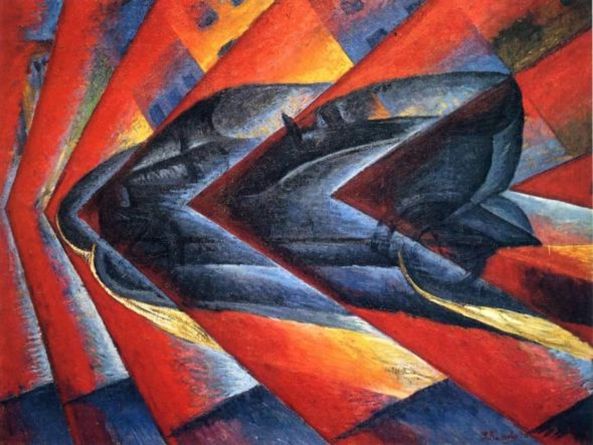 Dynamism of a Car by Luigi Russolo