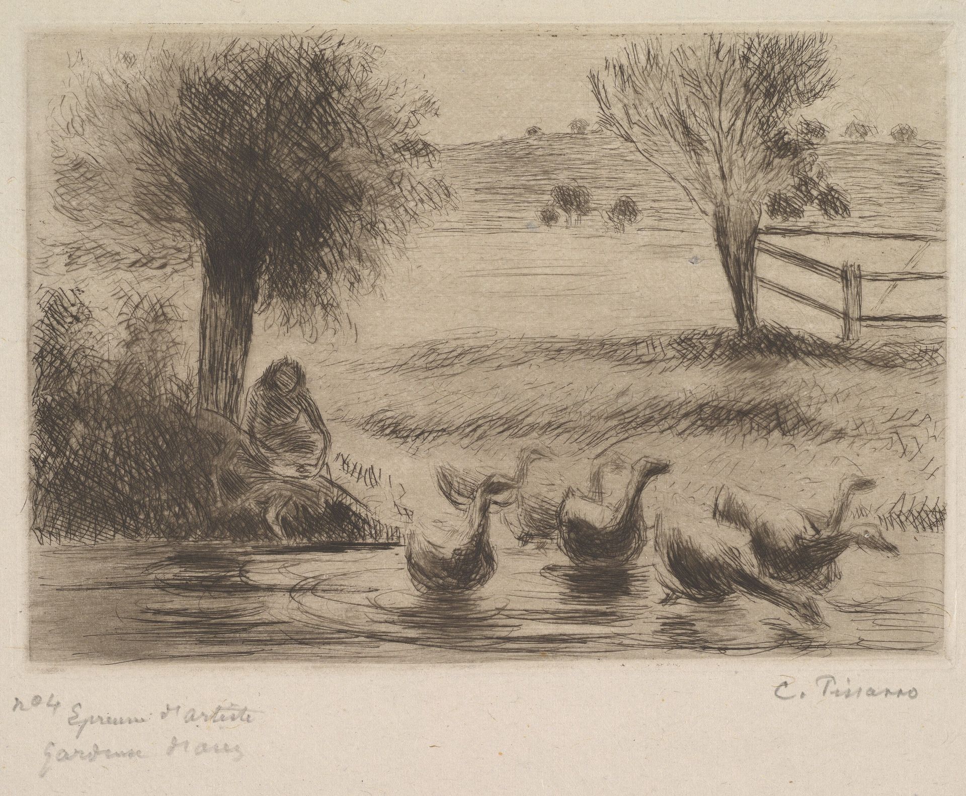 Goose Girl by Camille Pissarro