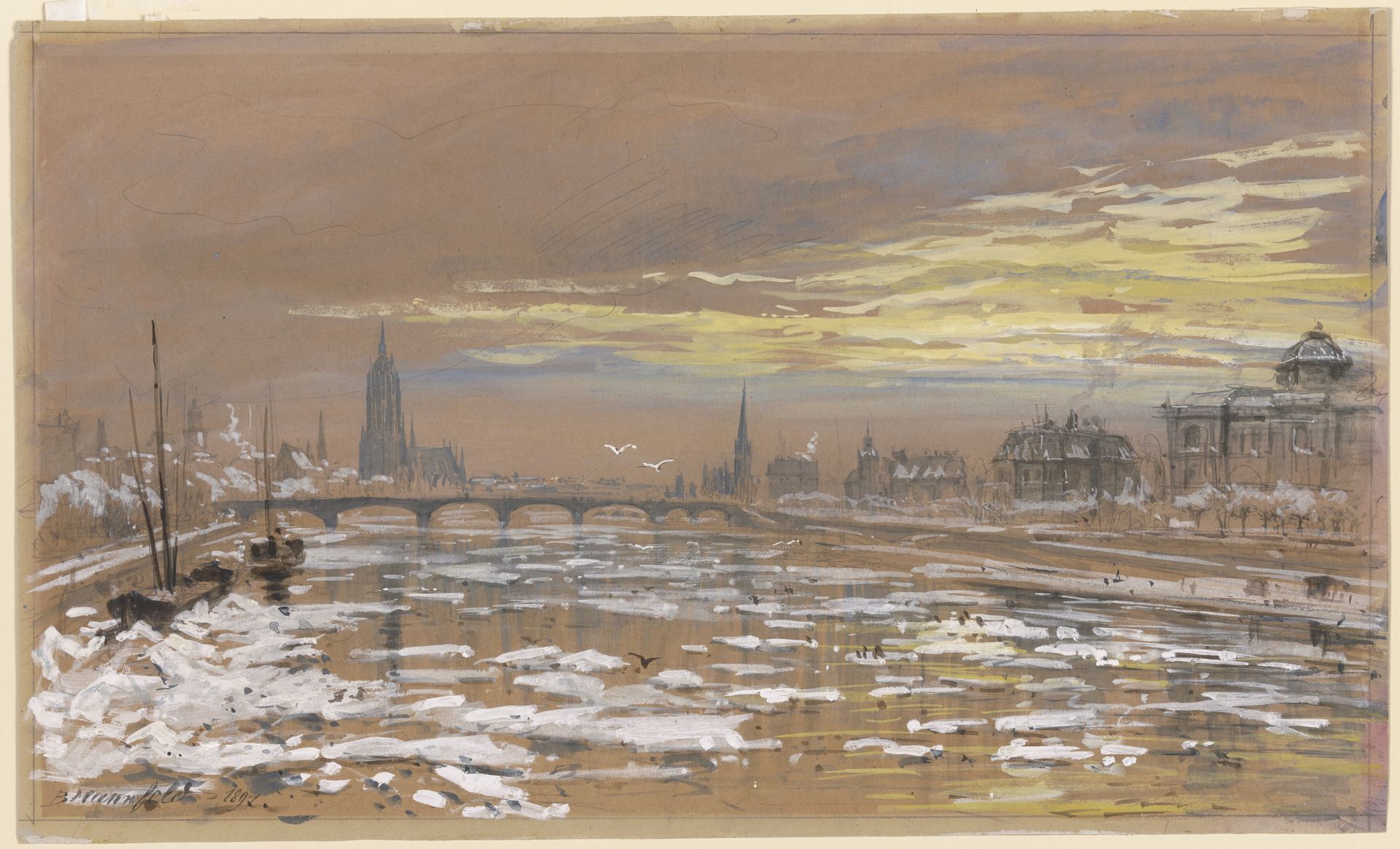 Frankfurt am Main im Winter by Bernhard Mannfeld