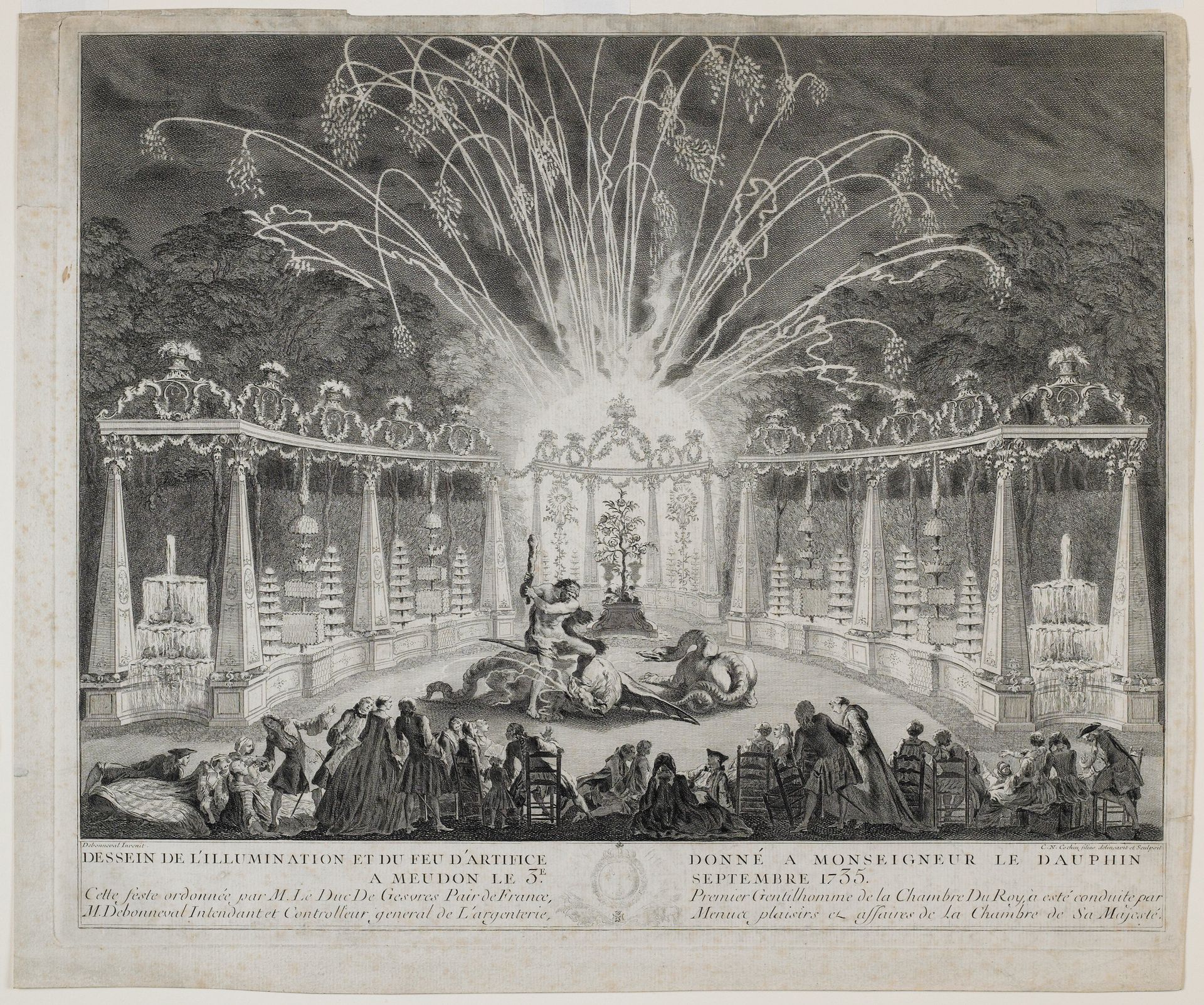 Fireworks Display Presented to the Dauphin on his Sixth Birthday on September 3 by Charles-Nicolas Cochin II