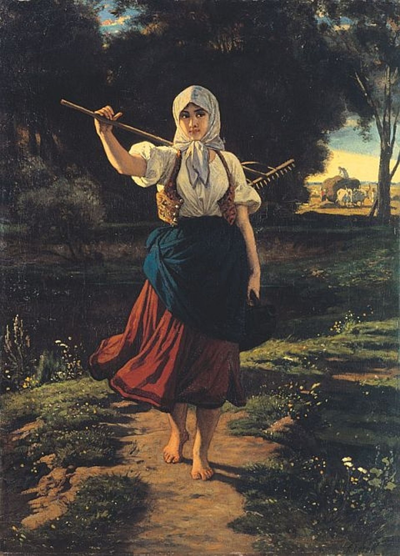Gardener Girl by Károly Lotz