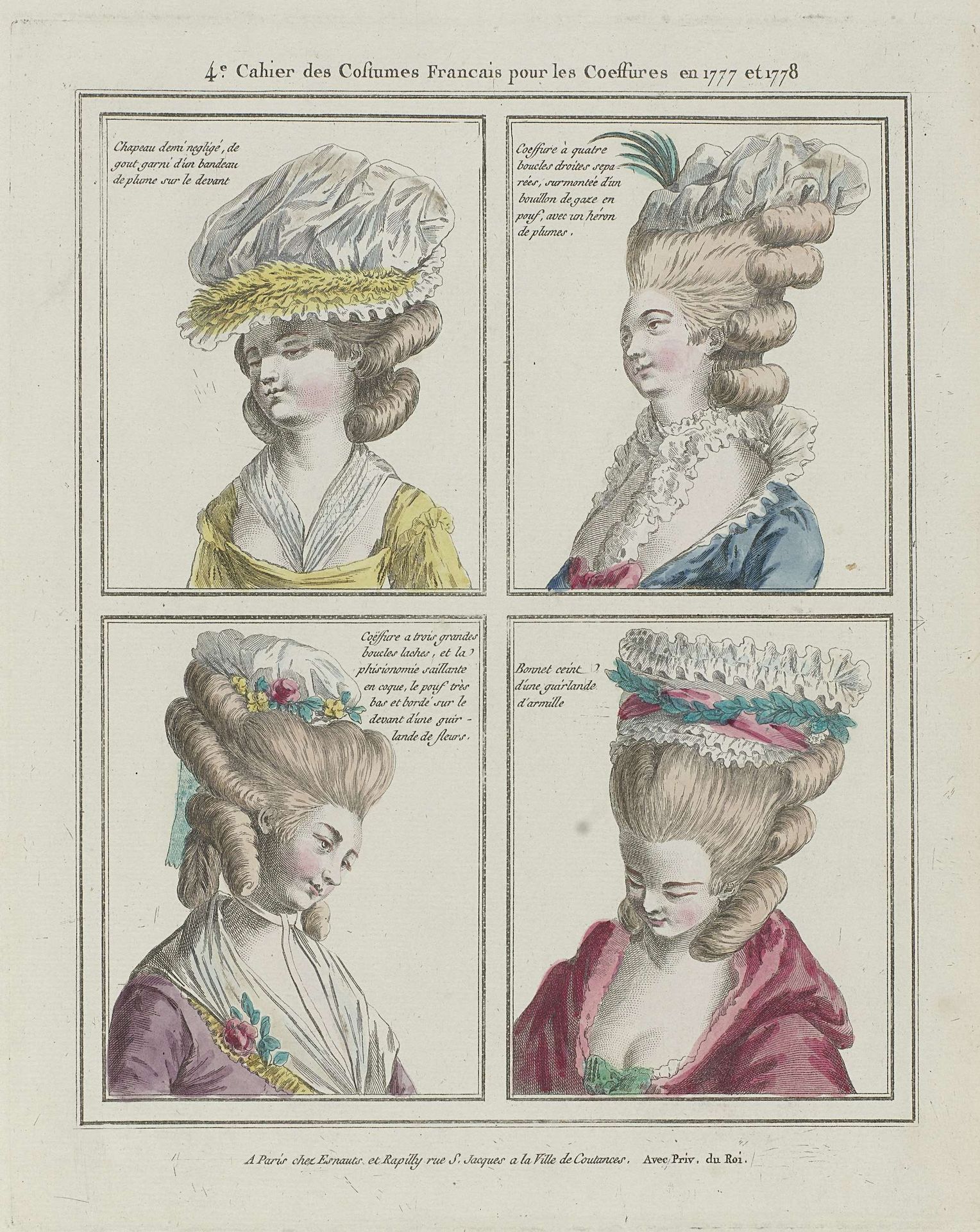 Gallerie des Modes et Costumes Français, 1777-1778, D 19 : Chapeau demi négligé (...) by Anonymous