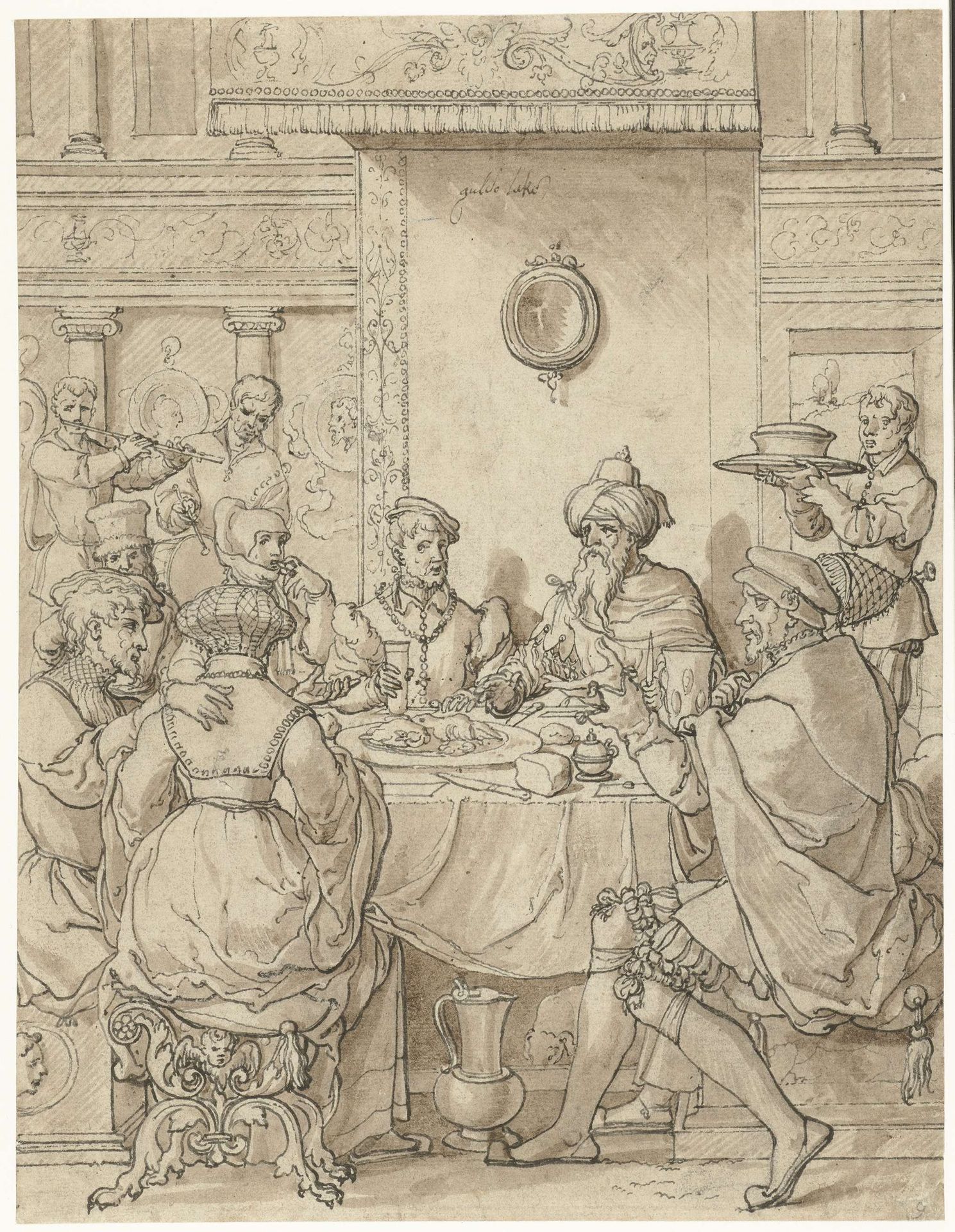 Maaltijd van Esther en Ahasverus by Jan Swart van Groningen