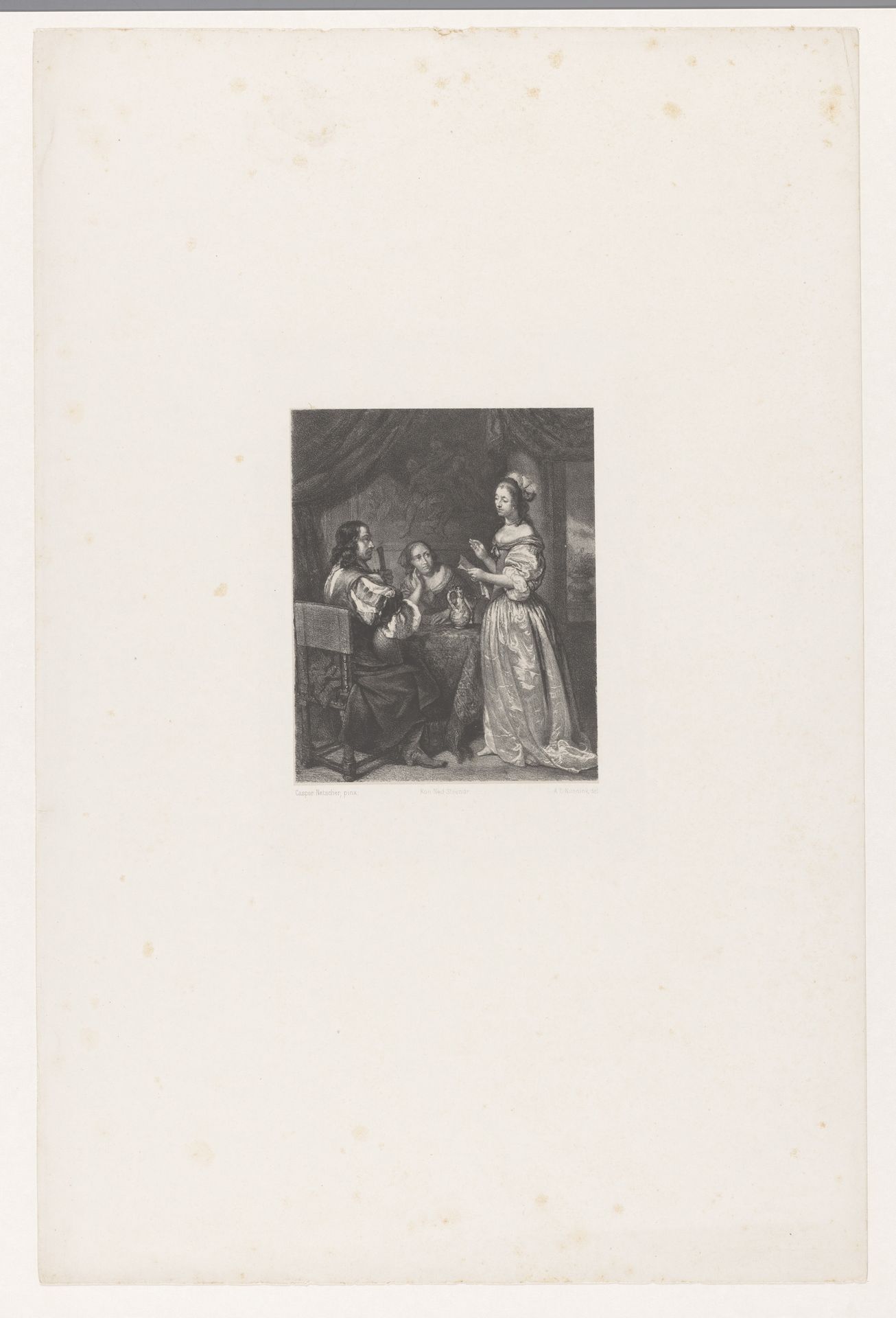 Muziekmakend gezelschap by Adolf Carel Nunnink